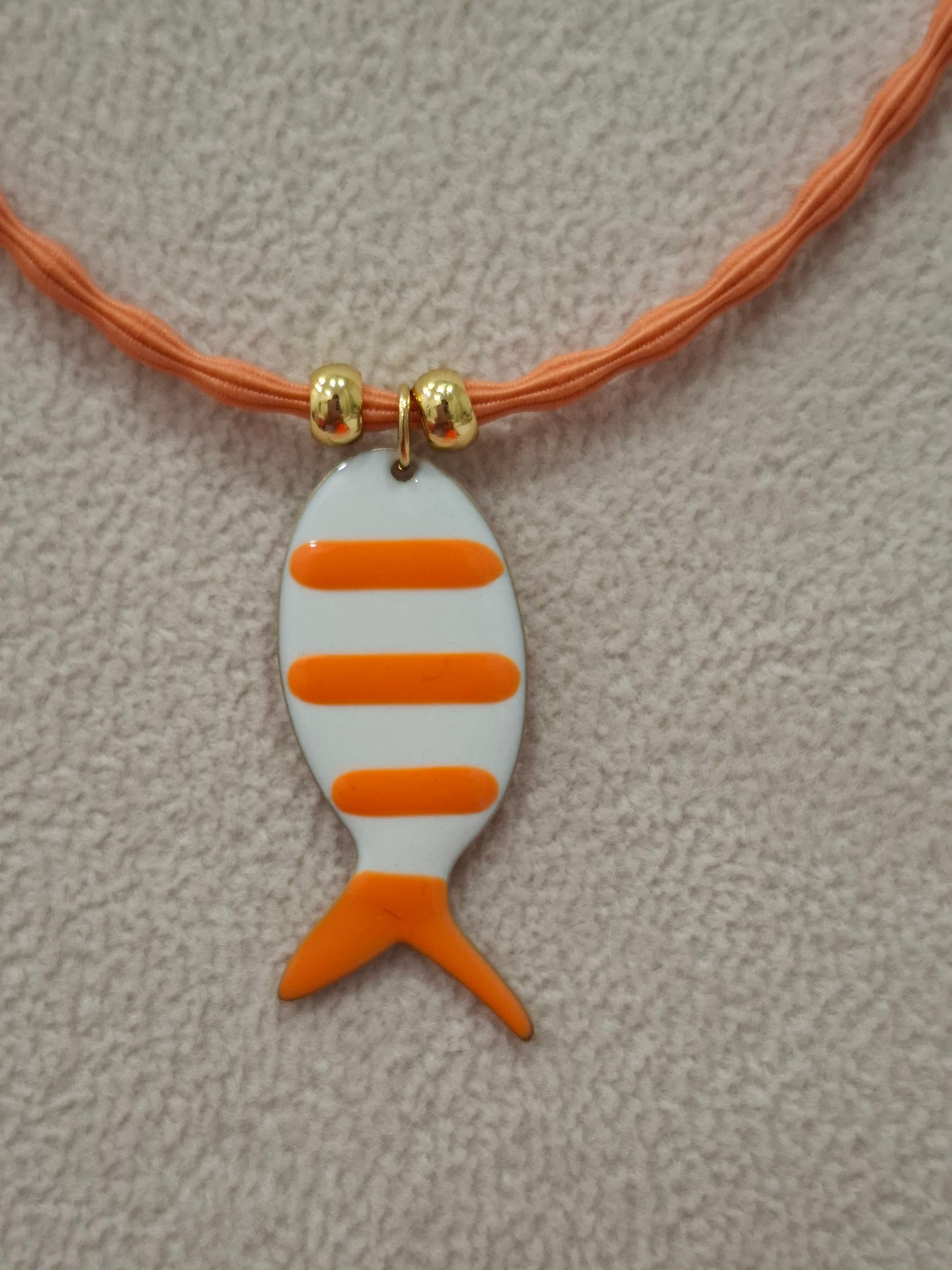 Collar elástico PEZ ESMALTADO ACERO INOXIDABLE