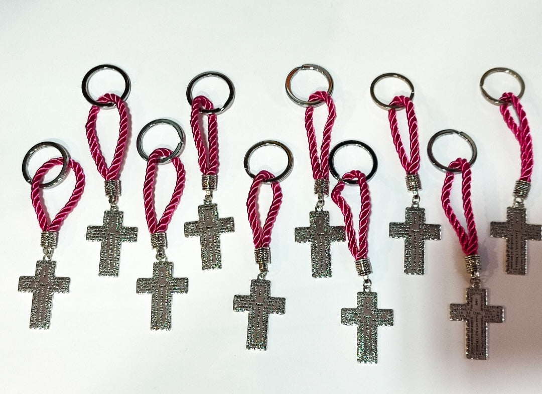 Llavero PADRENUESTRO CRUZ cordón