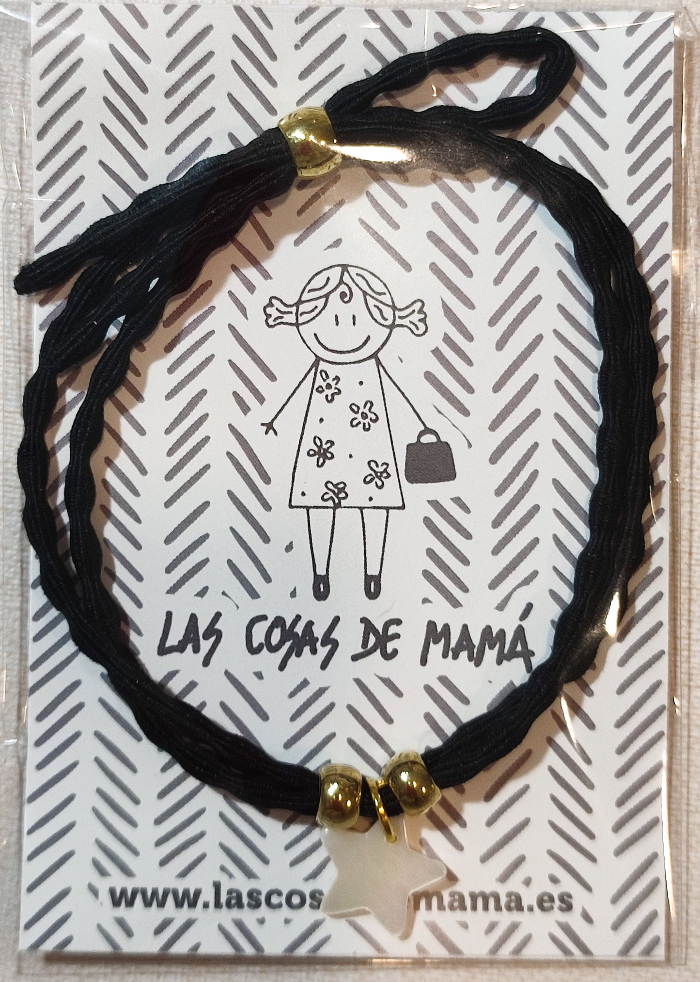 Pulsera elástica ESTRELLA NÁCAR