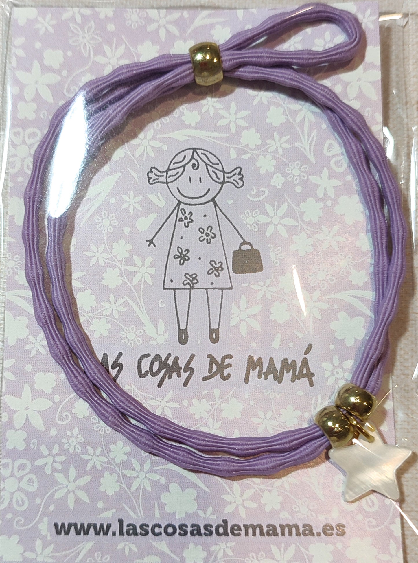 Pulsera elástica ESTRELLA NÁCAR