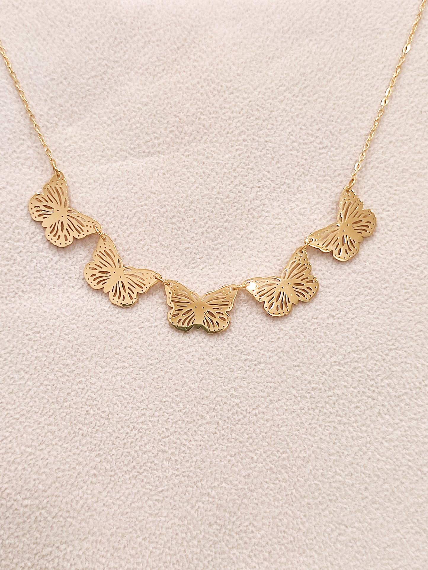 Collar acero MARIPOSAS