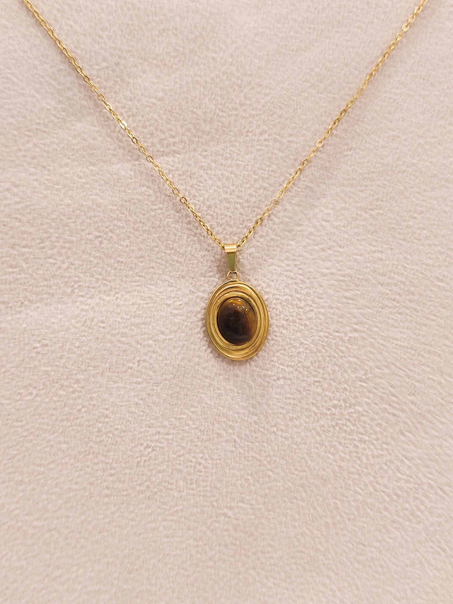 Collar acero Ojo de Tigre