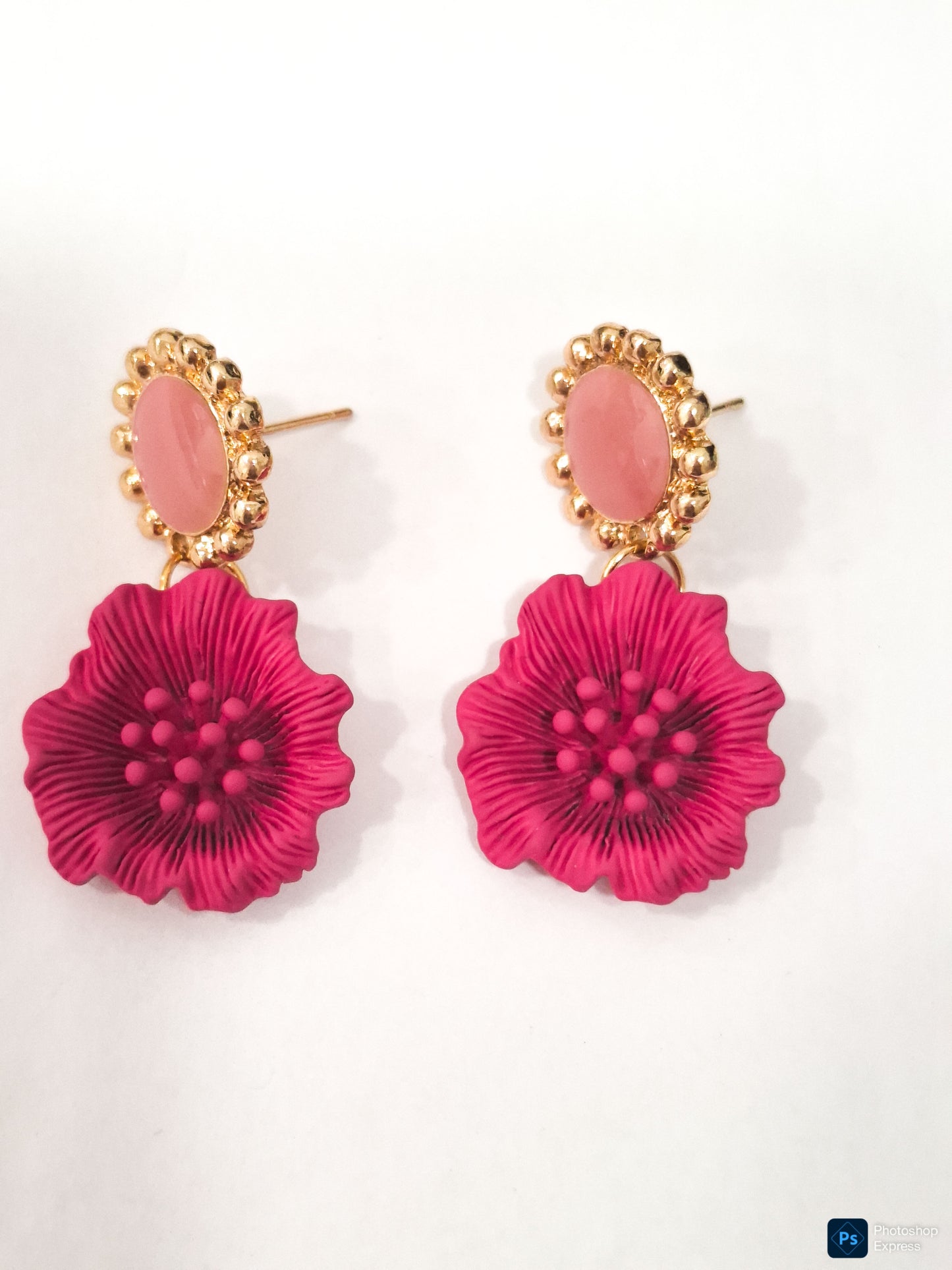 Pendientes FLOR FUCSIA