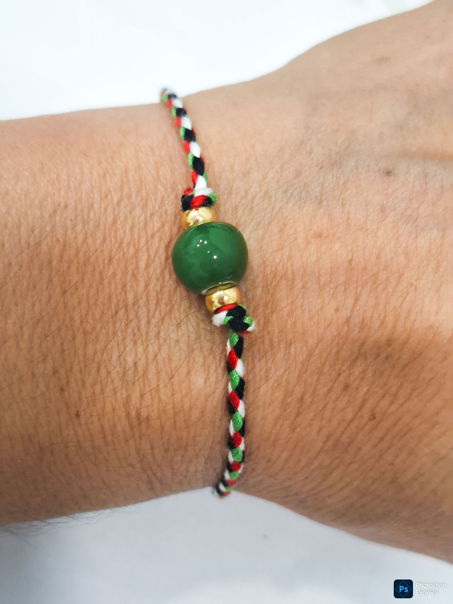 Pulsera BOLA cerámica hilo
