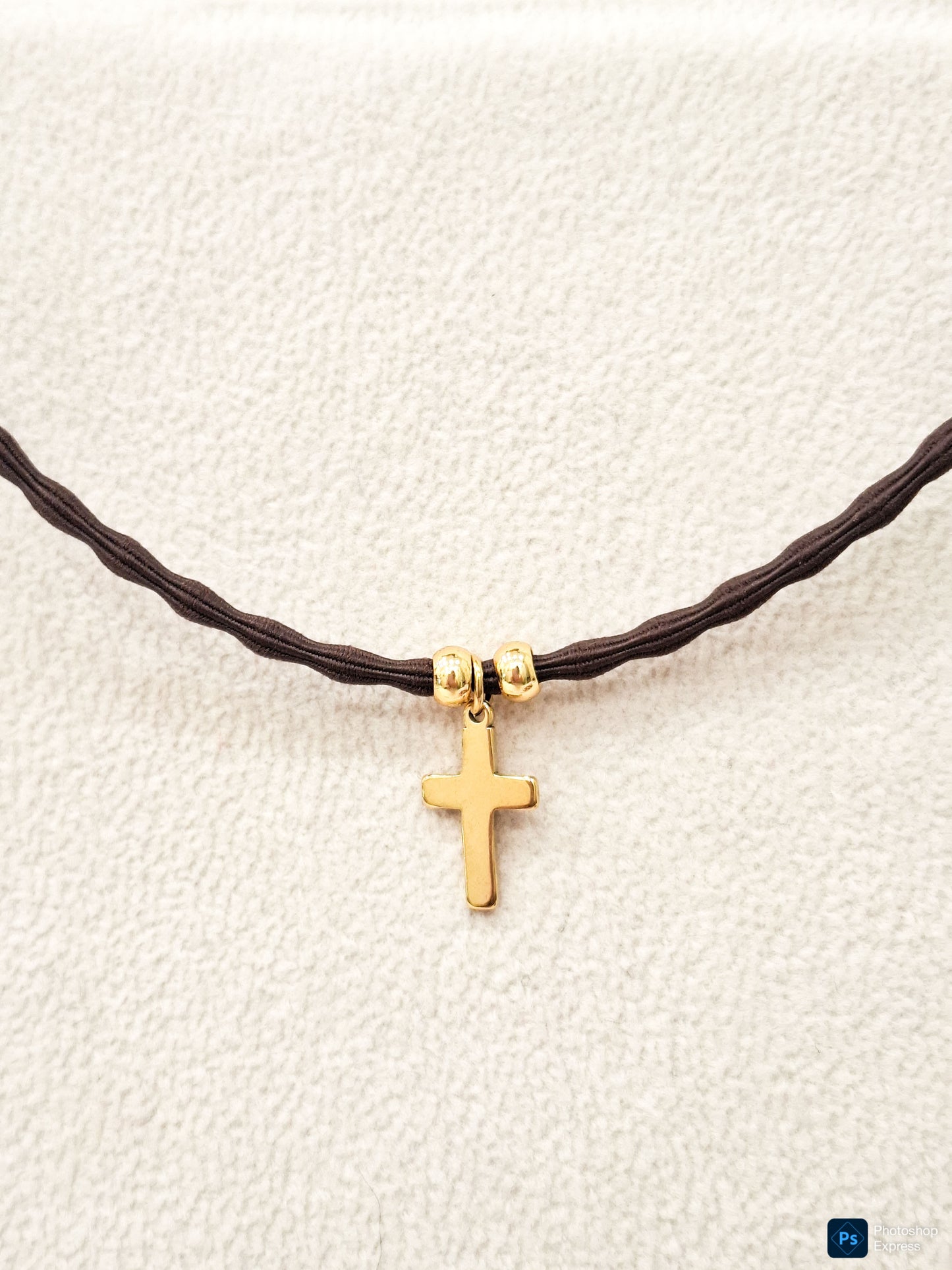 Collar elástico Cruz ACERO INOXIDABLE