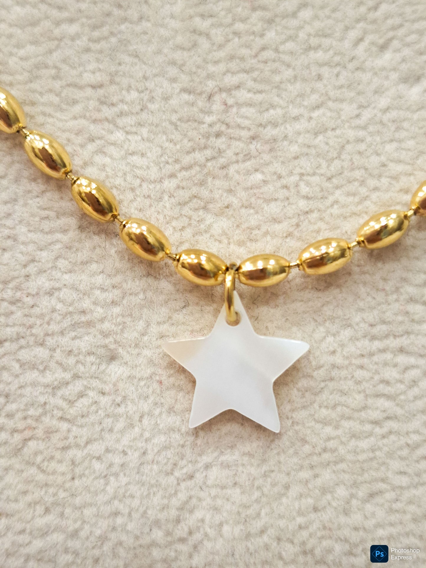 Collar ACERO ESTRELLA NÁCAR