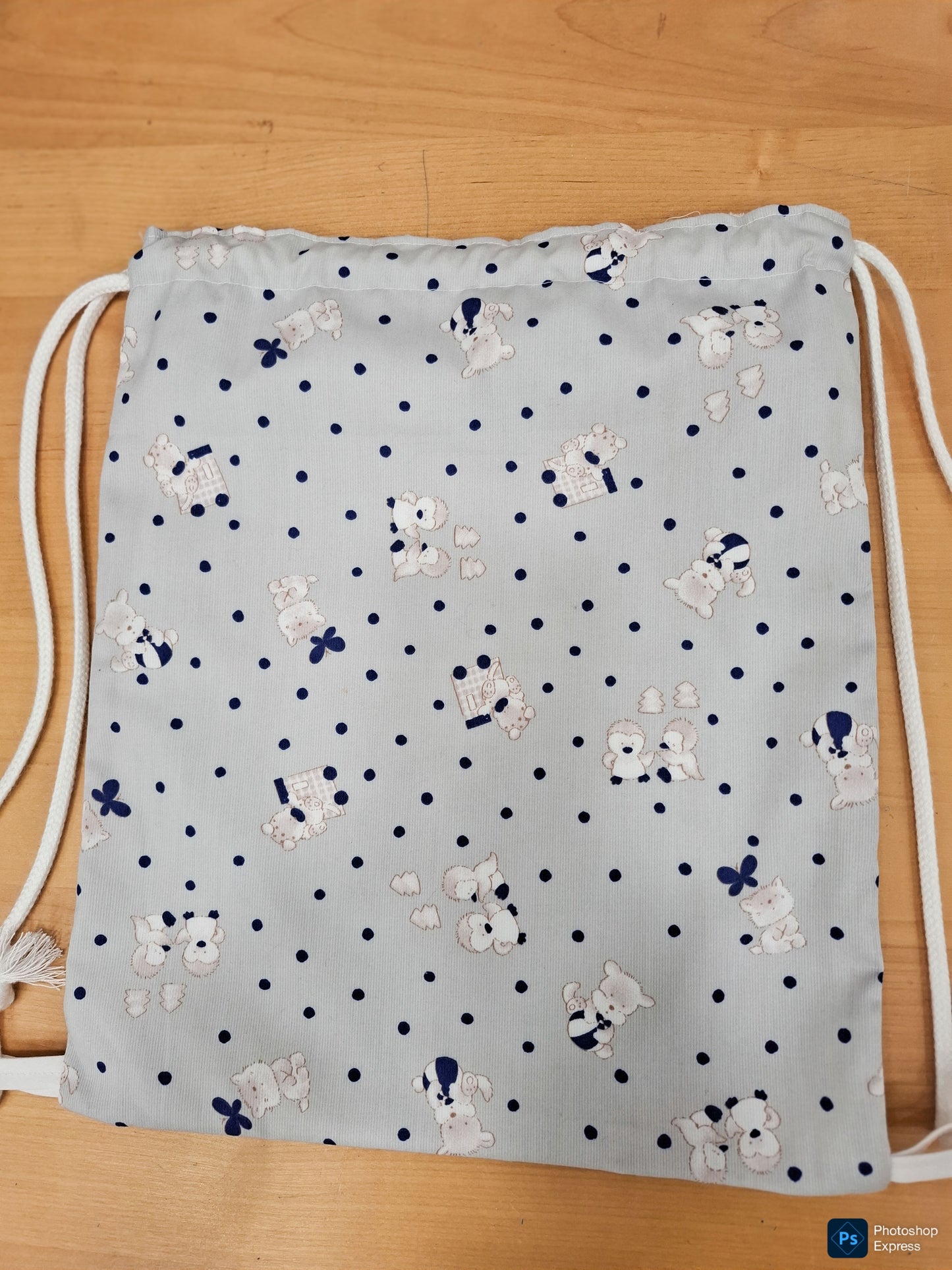 Mochila y toalla GRIS OSITOS