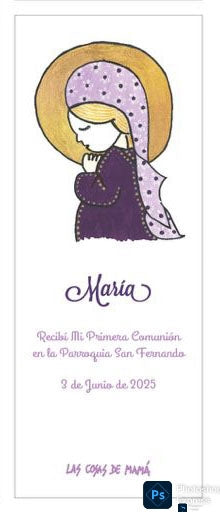 Recordatorio / Separapáginas VIRGEN NIÑA COMUNIÓN