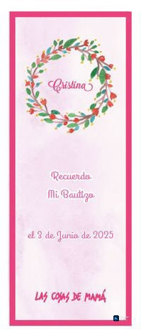 Recordatorio / Separapáginas GUIRNALDA BAUTIZO borde