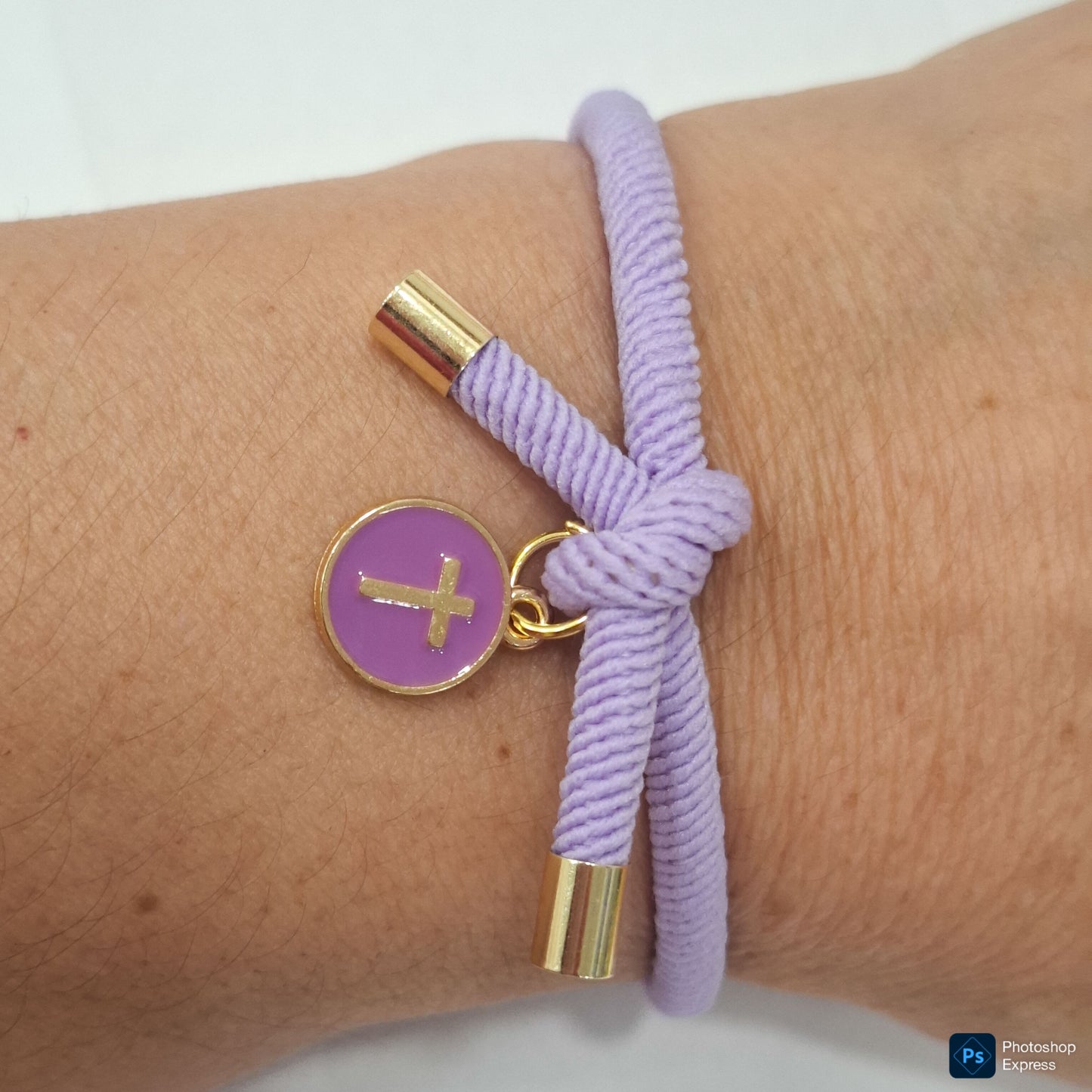 Pulsera nudo CRUZ REDONDA