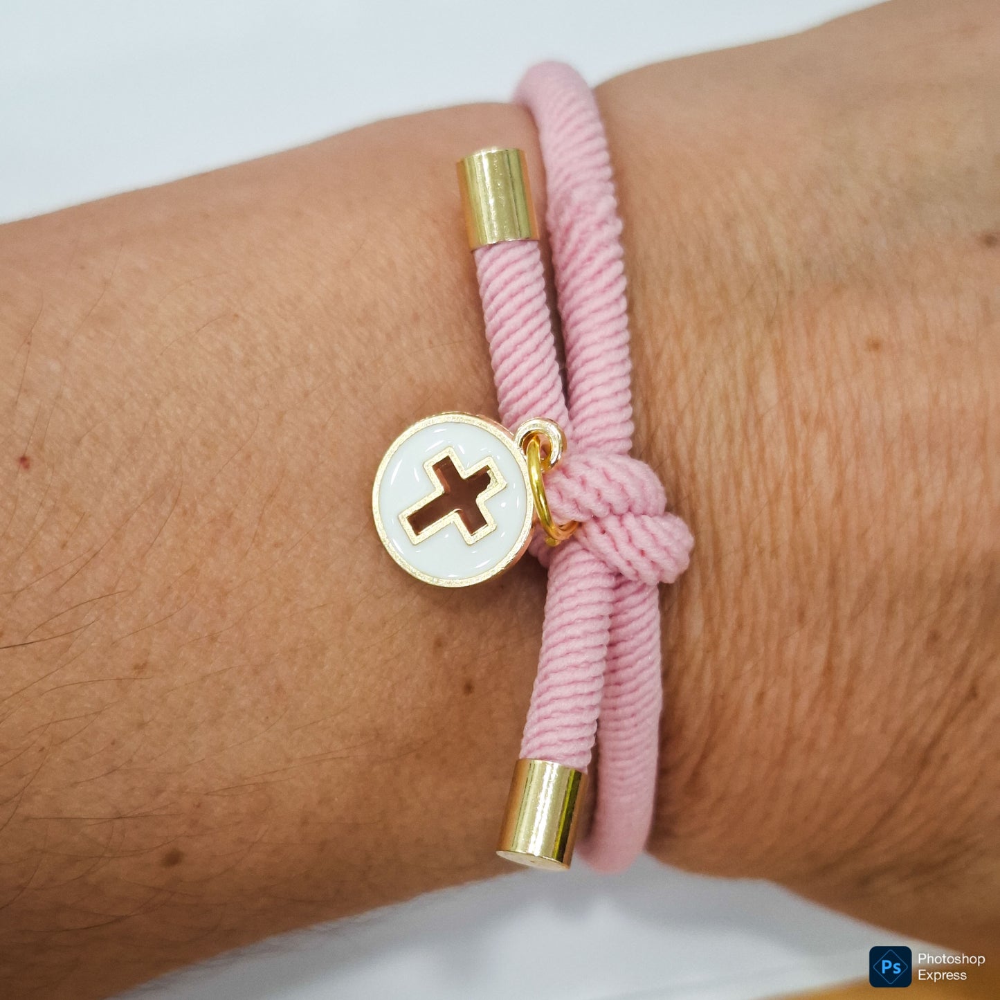 Pulsera nudo CRUZ REDONDA