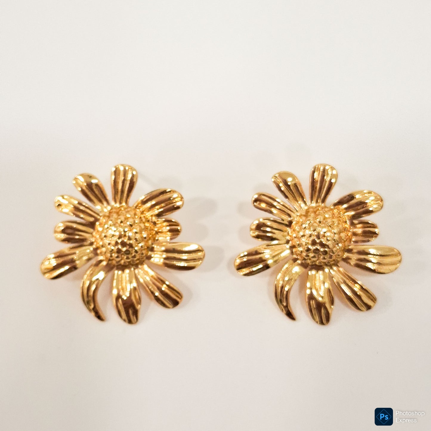 Pendientes acero FLOR