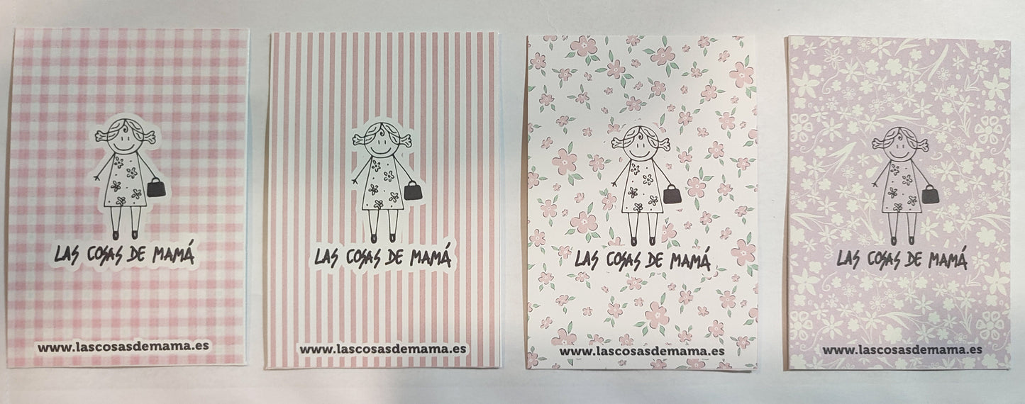 TARJETA y bolsa para PULSERAS, LLAVEROS, CORDONES GAFAS...