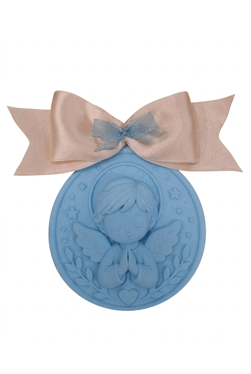 Medallón Cuna Angelito Azul