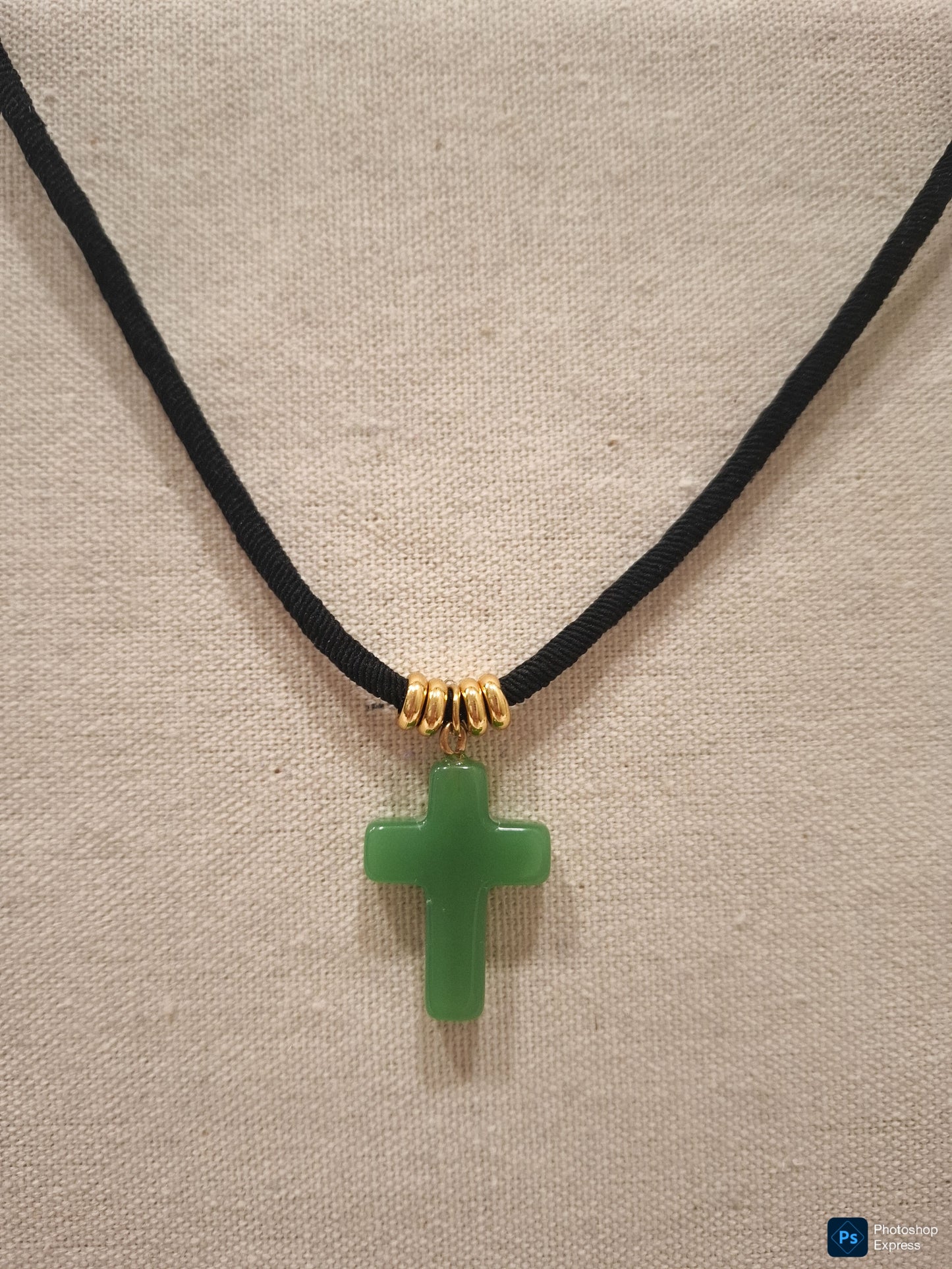 Collar elástico Cruz PIEDRA