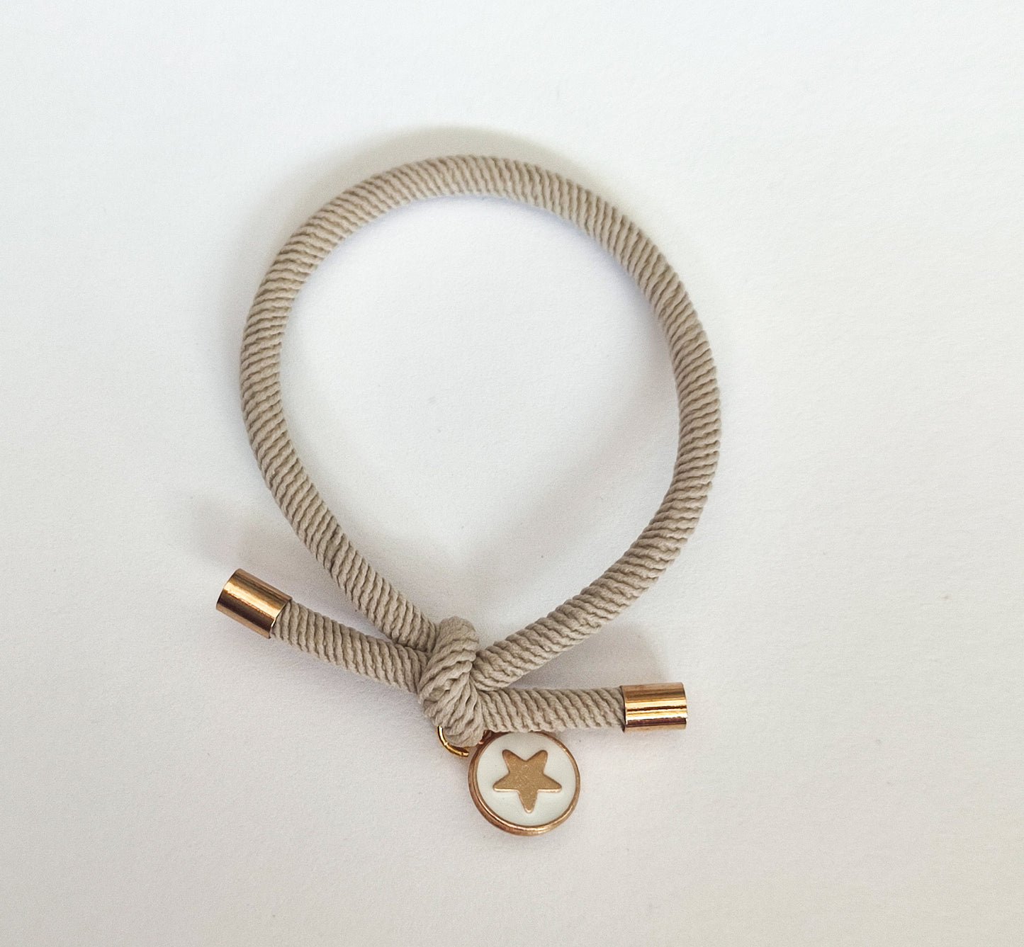 POR ENCARGO-Pulsera nudo ESTRELLA BLANCA