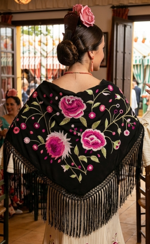 Mantón NEGRO