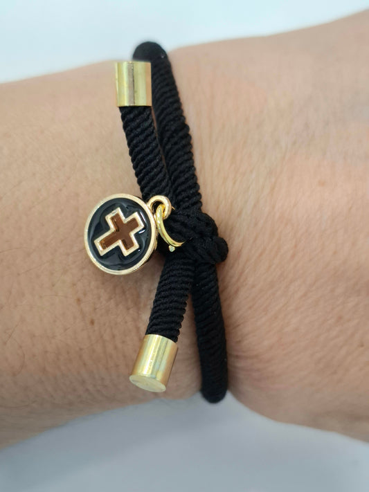 Pulsera nudo CRUZ REDONDA