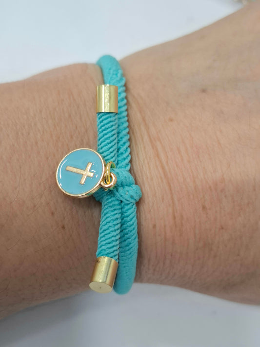 Pulsera nudo CRUZ REDONDA