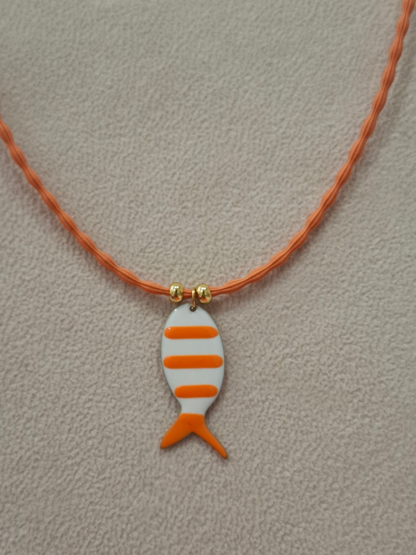 Collar elástico PEZ ESMALTADO ACERO INOXIDABLE