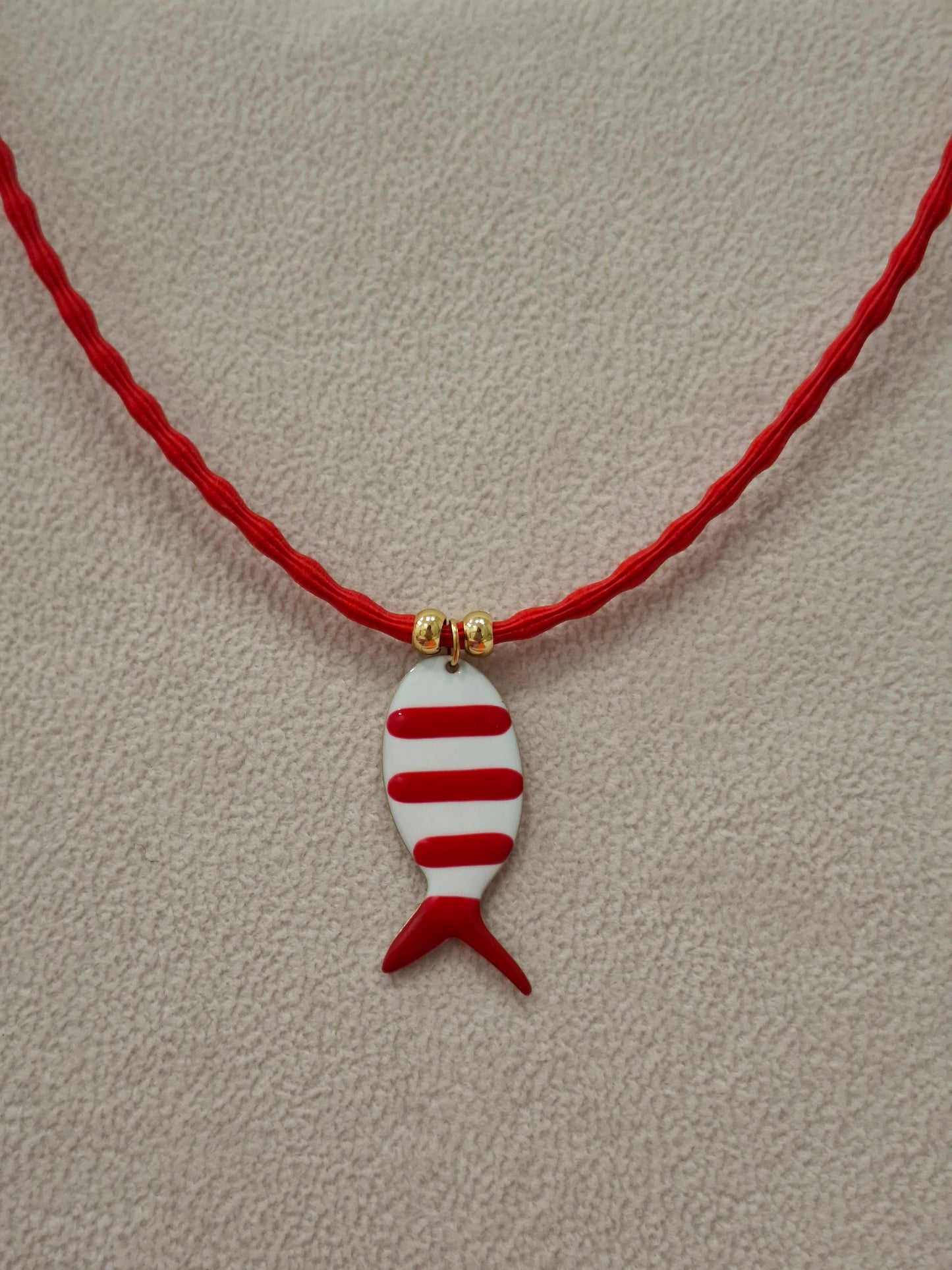 Collar elástico PEZ ESMALTADO ACERO INOXIDABLE