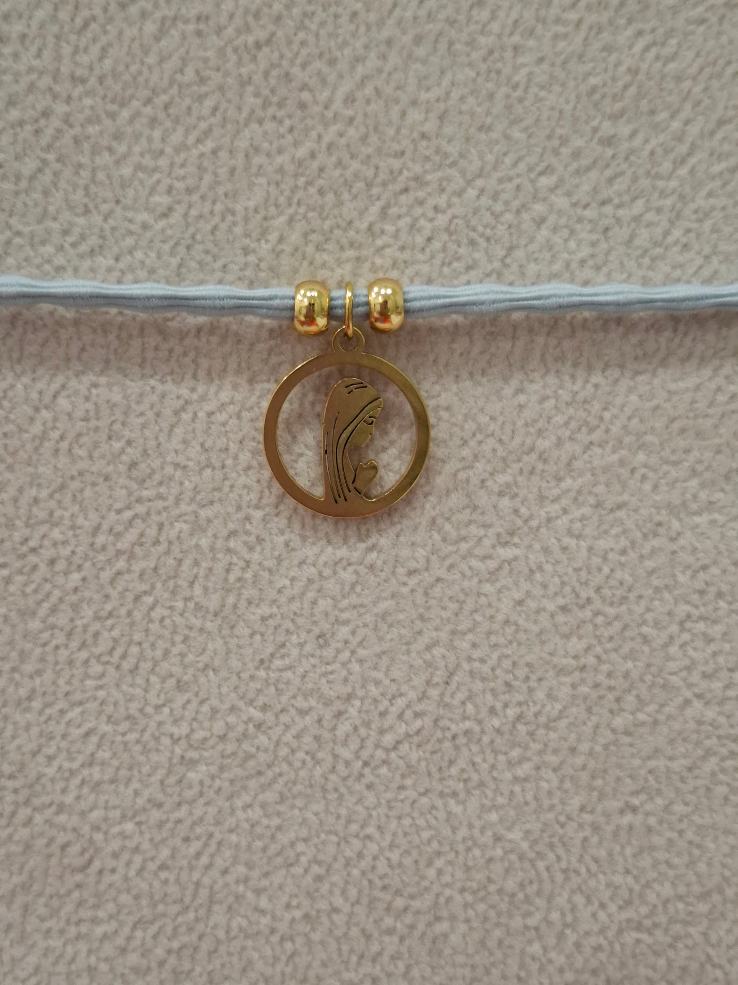 Collar elástico VIRGEN NIÑA ACERO INOXIDABLE
