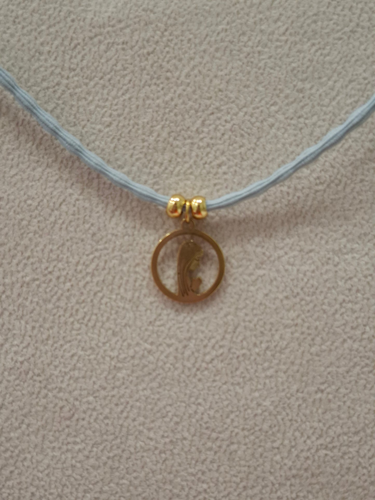 Collar elástico VIRGEN NIÑA ACERO INOXIDABLE