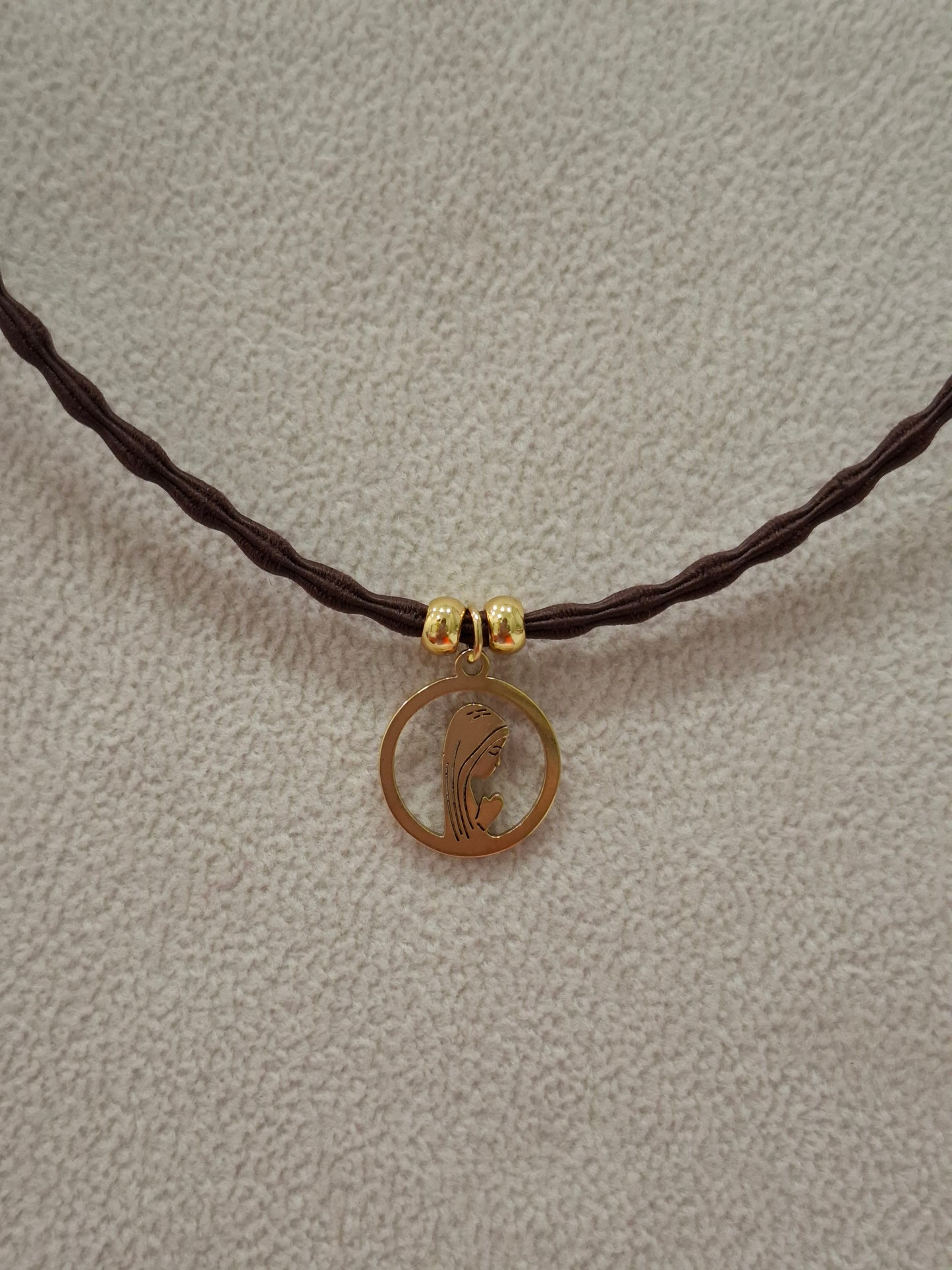 Collar elástico VIRGEN NIÑA ACERO INOXIDABLE