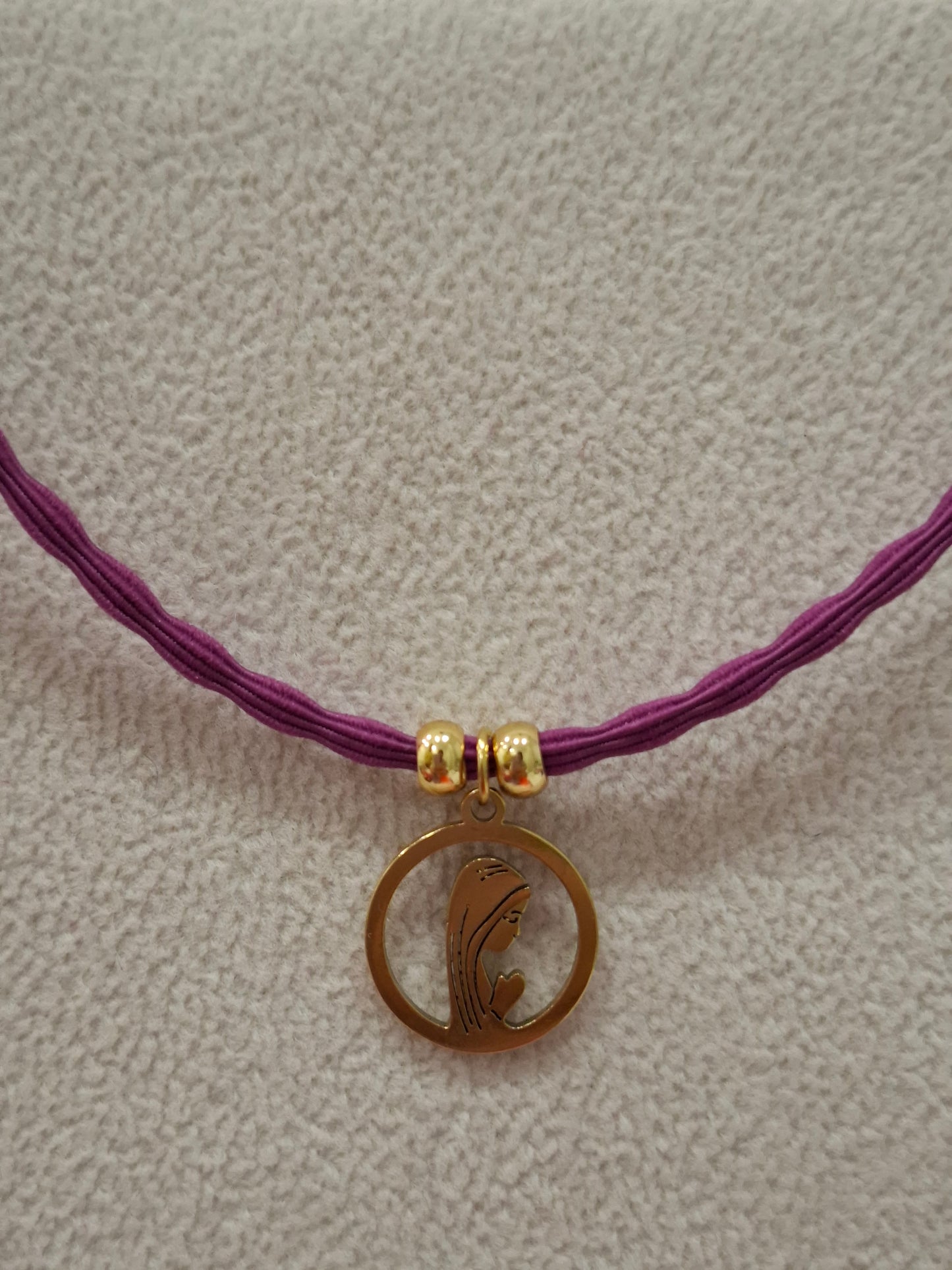 Collar elástico VIRGEN NIÑA ACERO INOXIDABLE