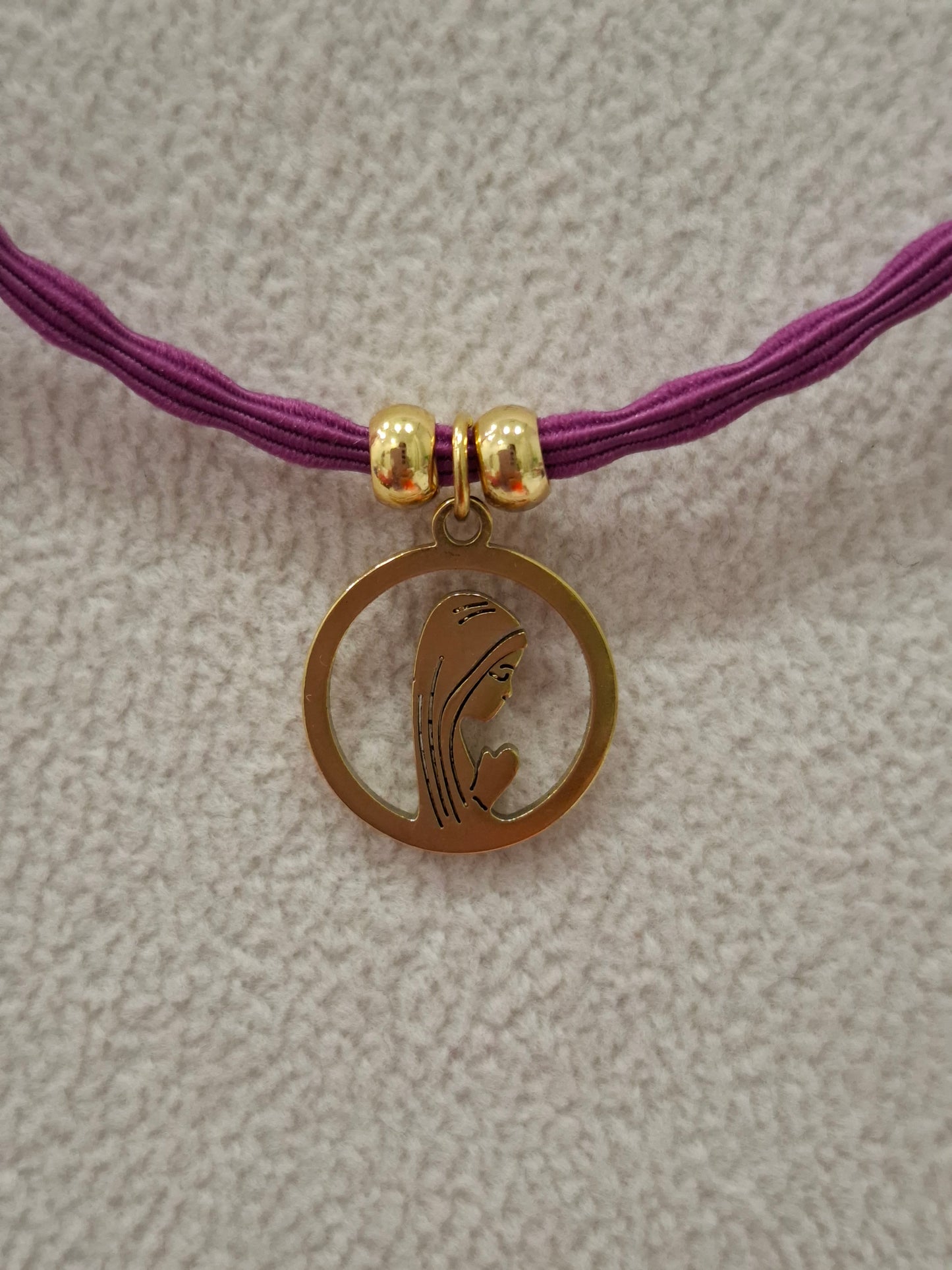 Collar elástico VIRGEN NIÑA ACERO INOXIDABLE