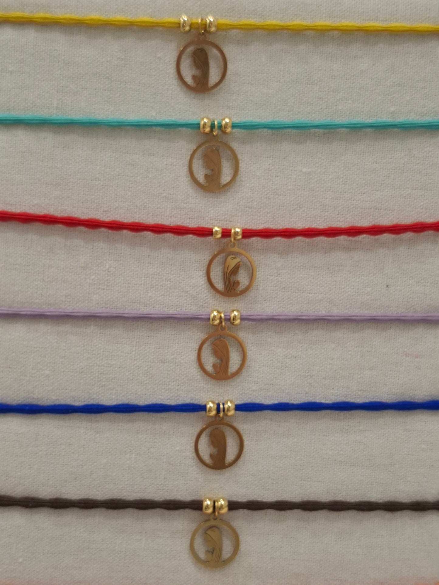 Collar elástico VIRGEN NIÑA ACERO INOXIDABLE