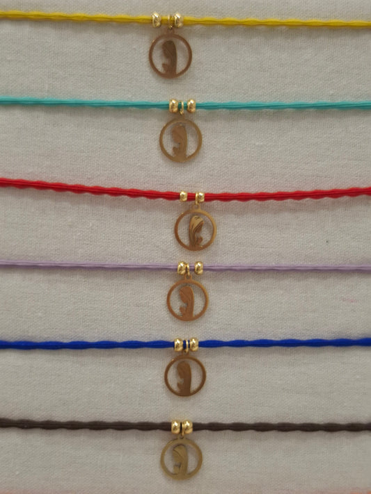 Collar elástico VIRGEN NIÑA ACERO INOXIDABLE