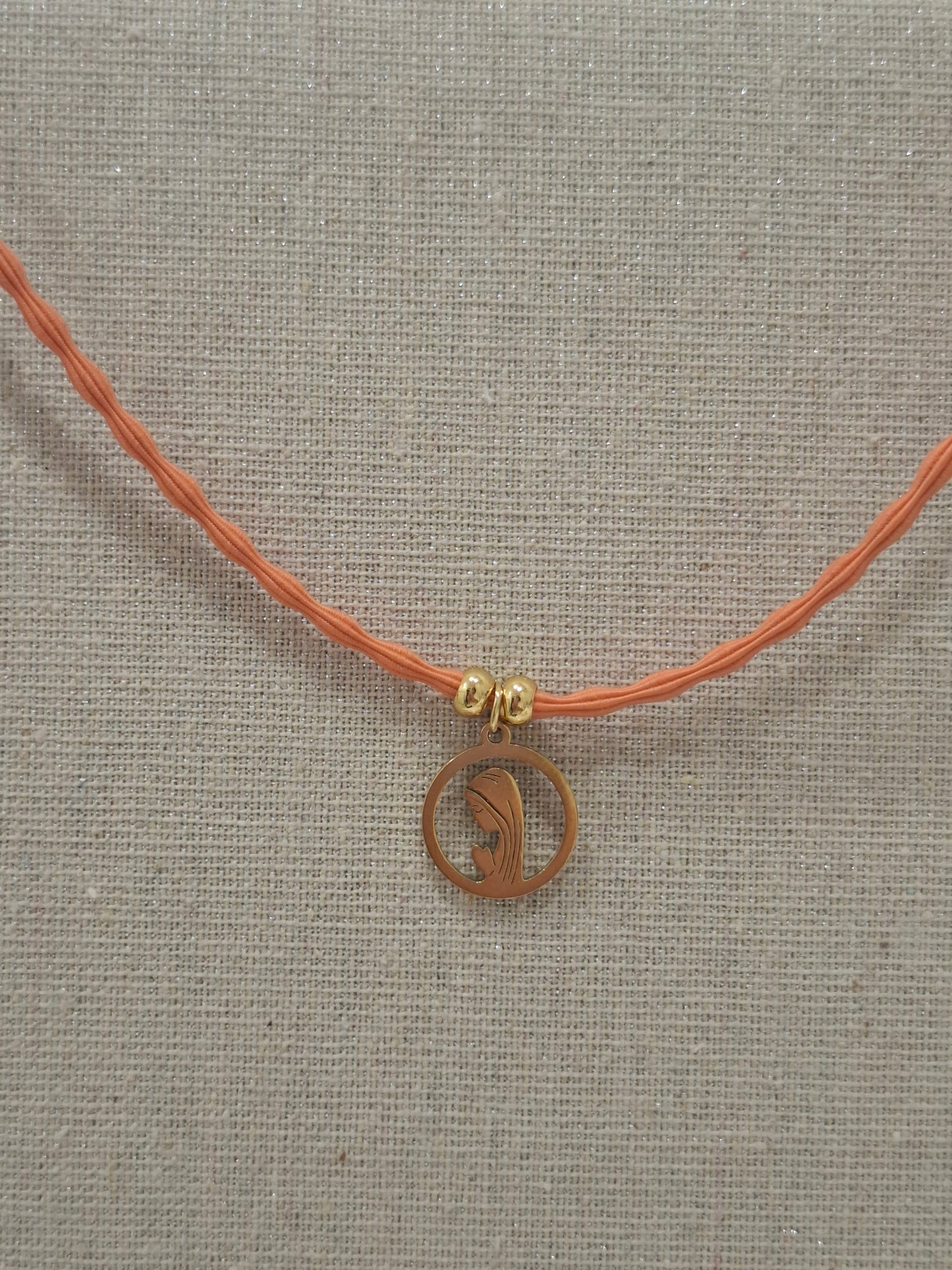 Collar elástico VIRGEN NIÑA ACERO INOXIDABLE