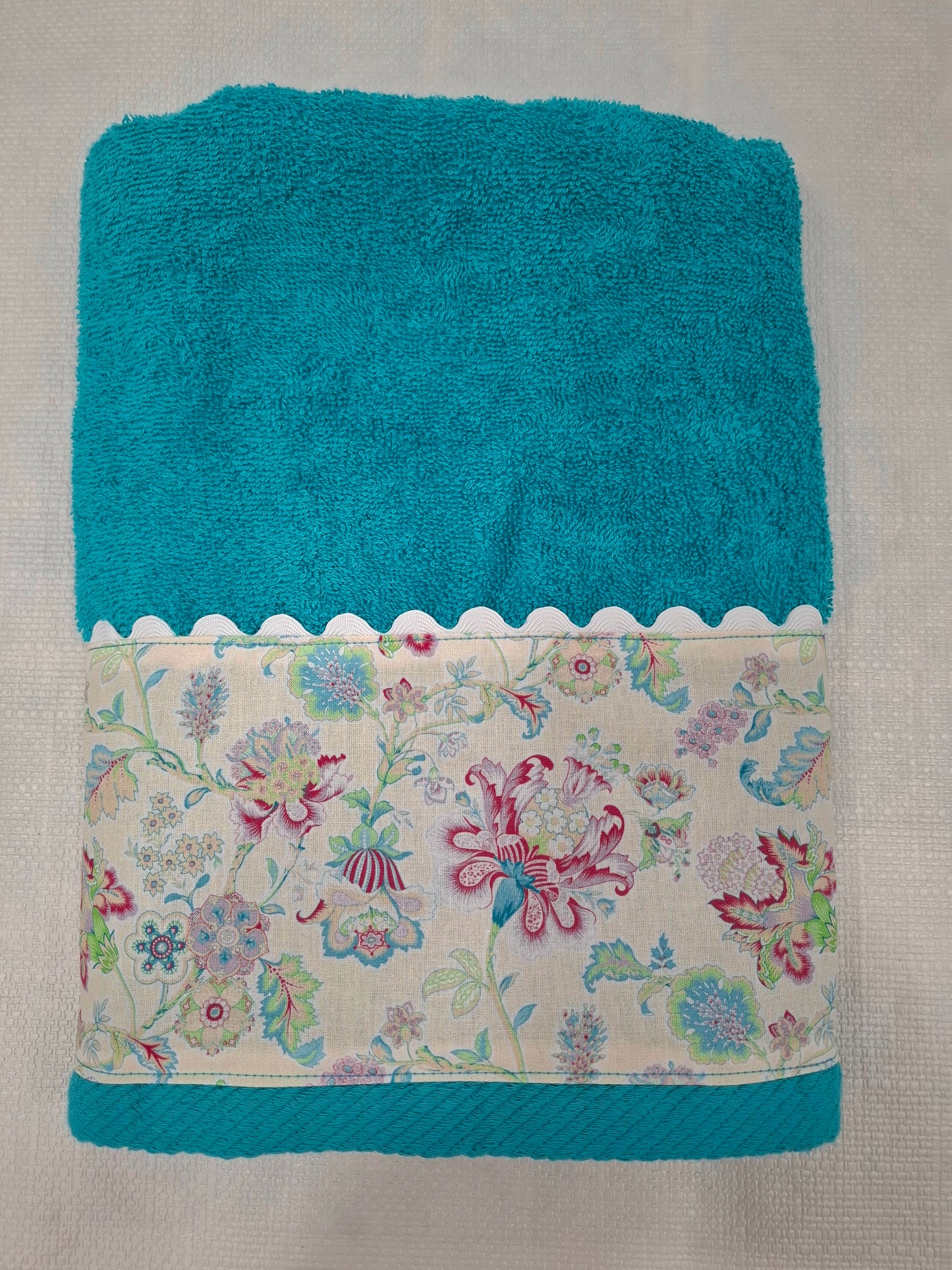 Toalla FLORAL turquesa