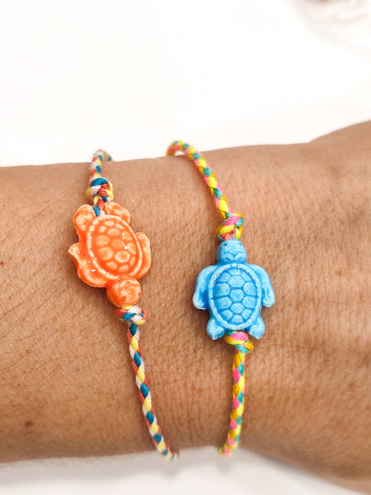 Pulsera TORTUGA cerámica hilo