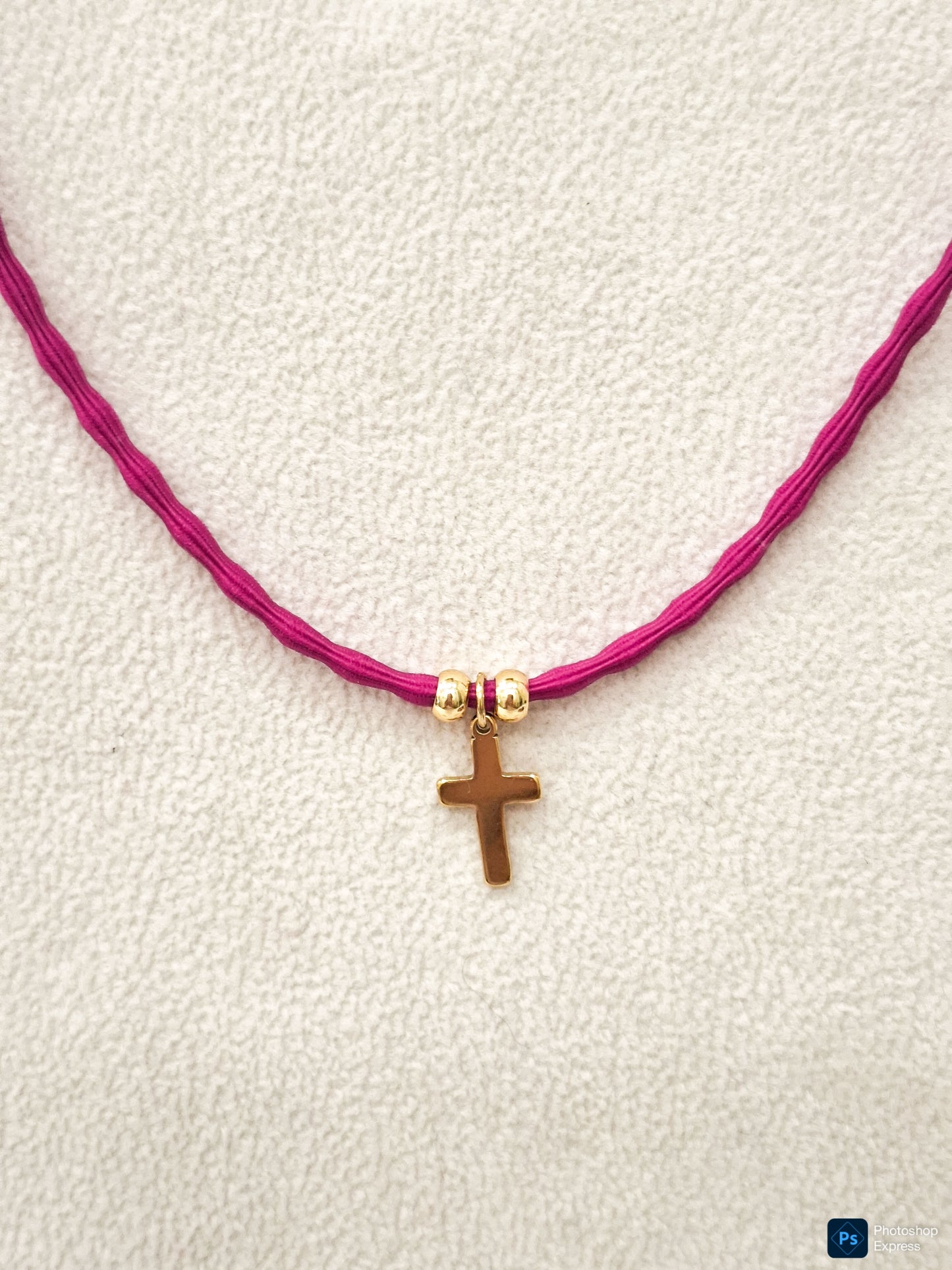 Collar elástico Cruz ACERO INOXIDABLE