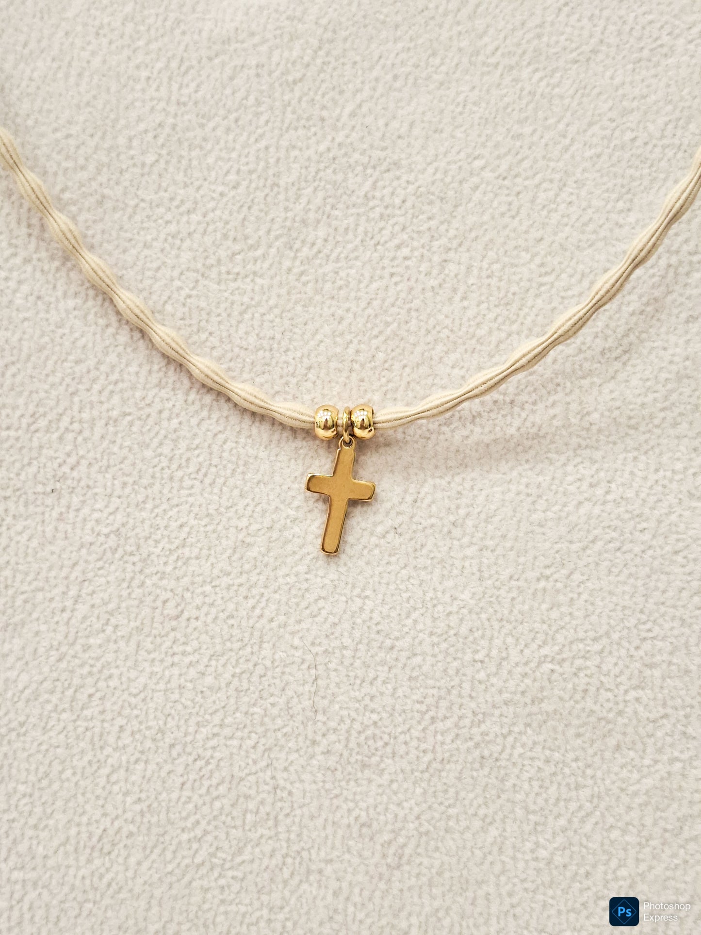 Collar elástico Cruz ACERO INOXIDABLE