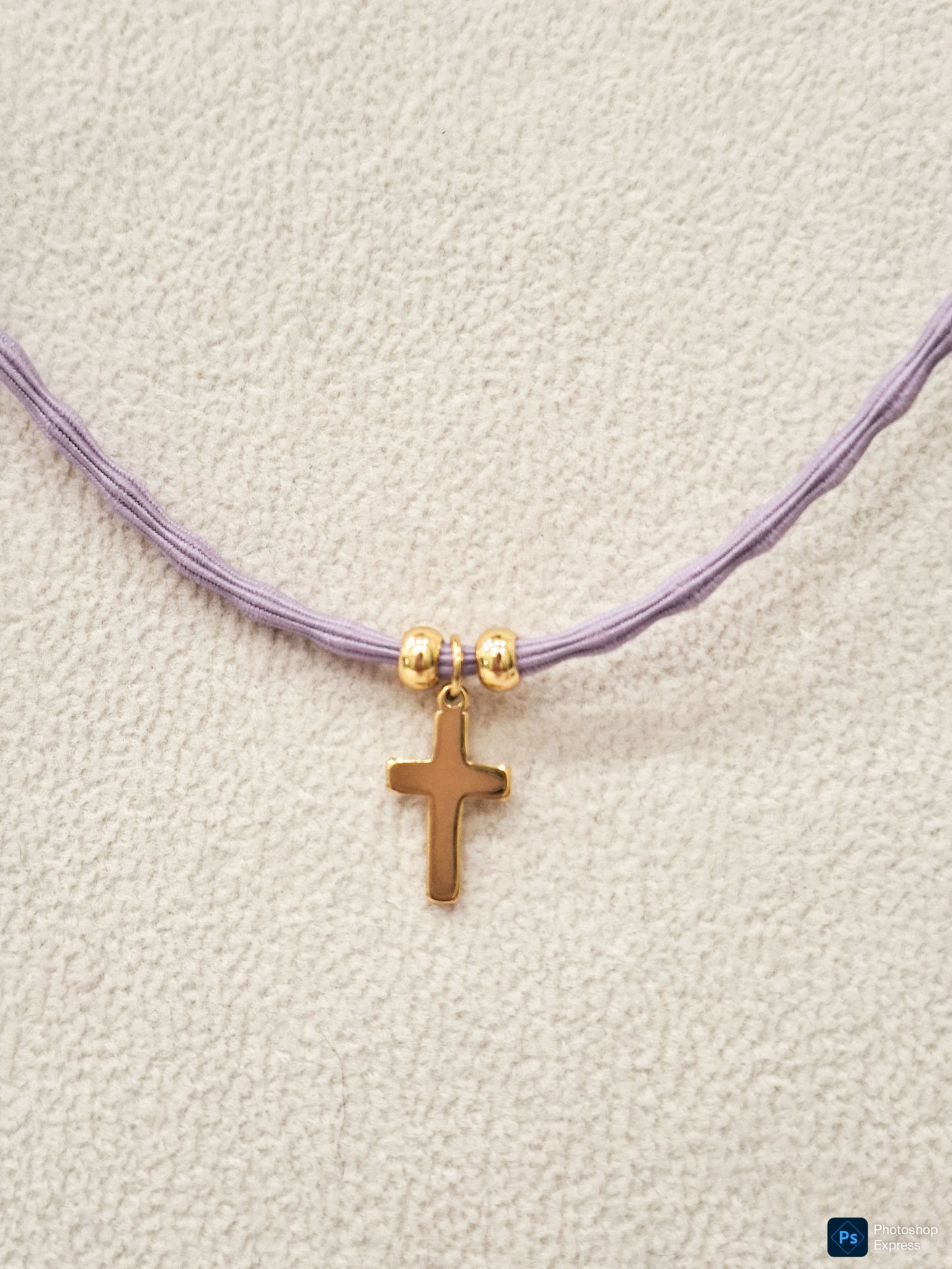 Collar elástico Cruz ACERO INOXIDABLE