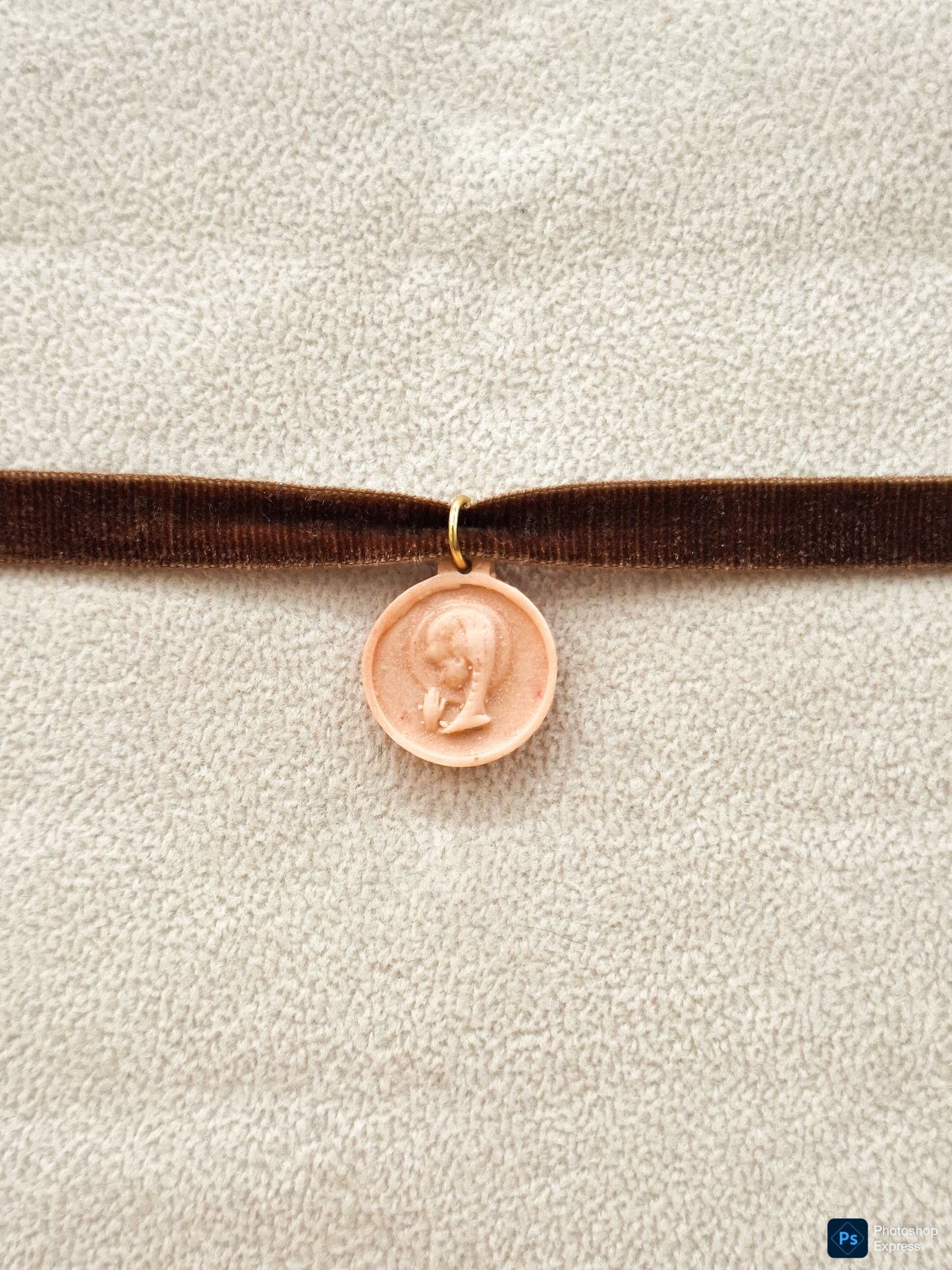 Chóker TERCIOPELO elástico VIRGEN NIÑA