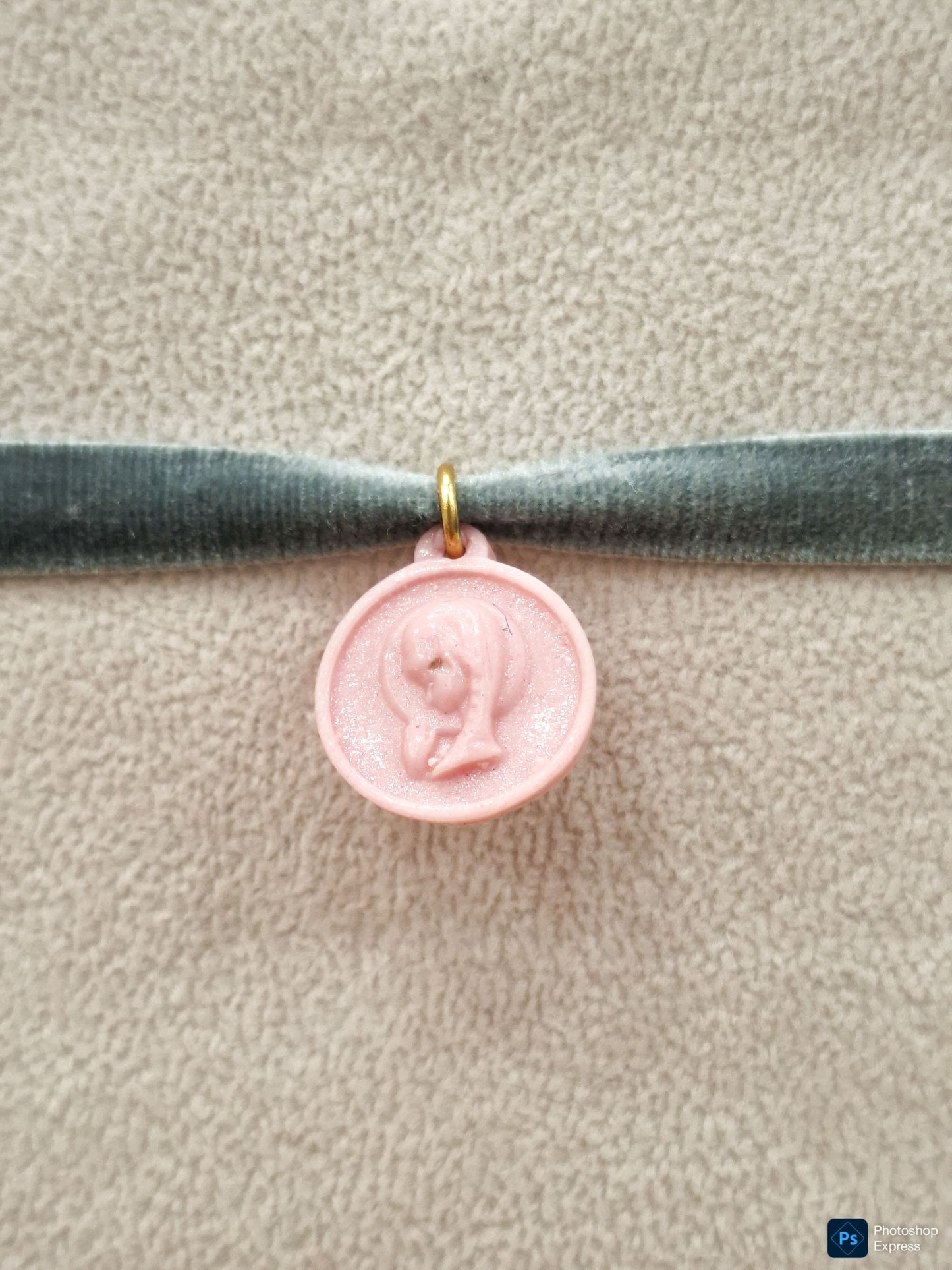 Chóker TERCIOPELO elástico VIRGEN NIÑA