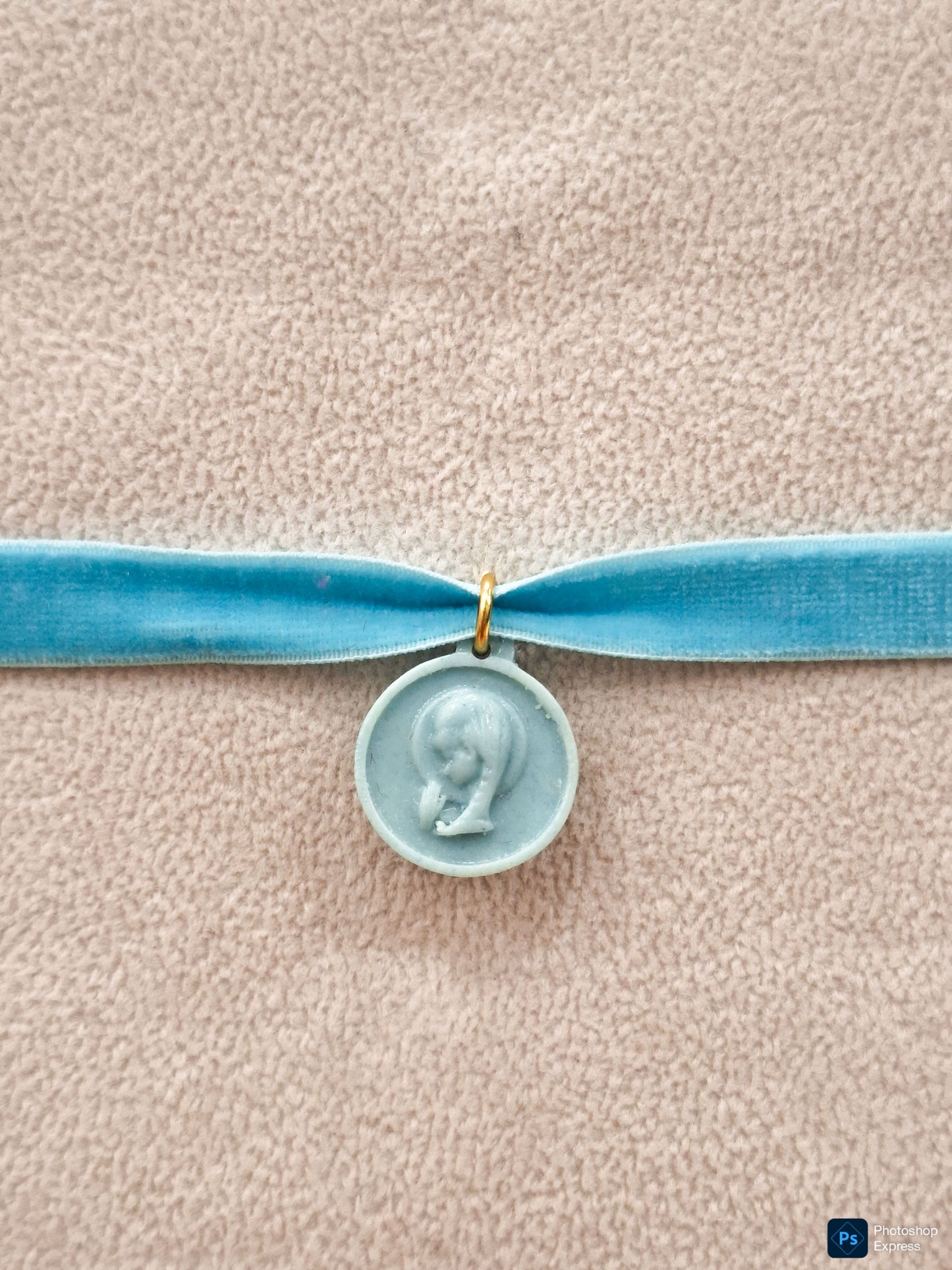 Chóker TERCIOPELO elástico VIRGEN NIÑA