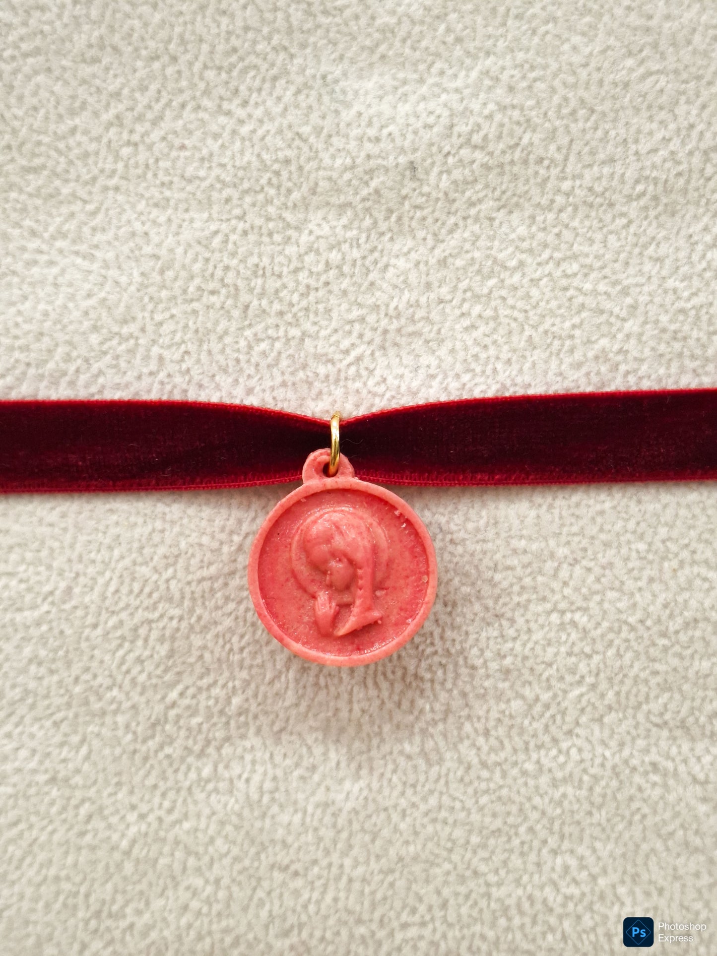 Chóker TERCIOPELO elástico VIRGEN NIÑA