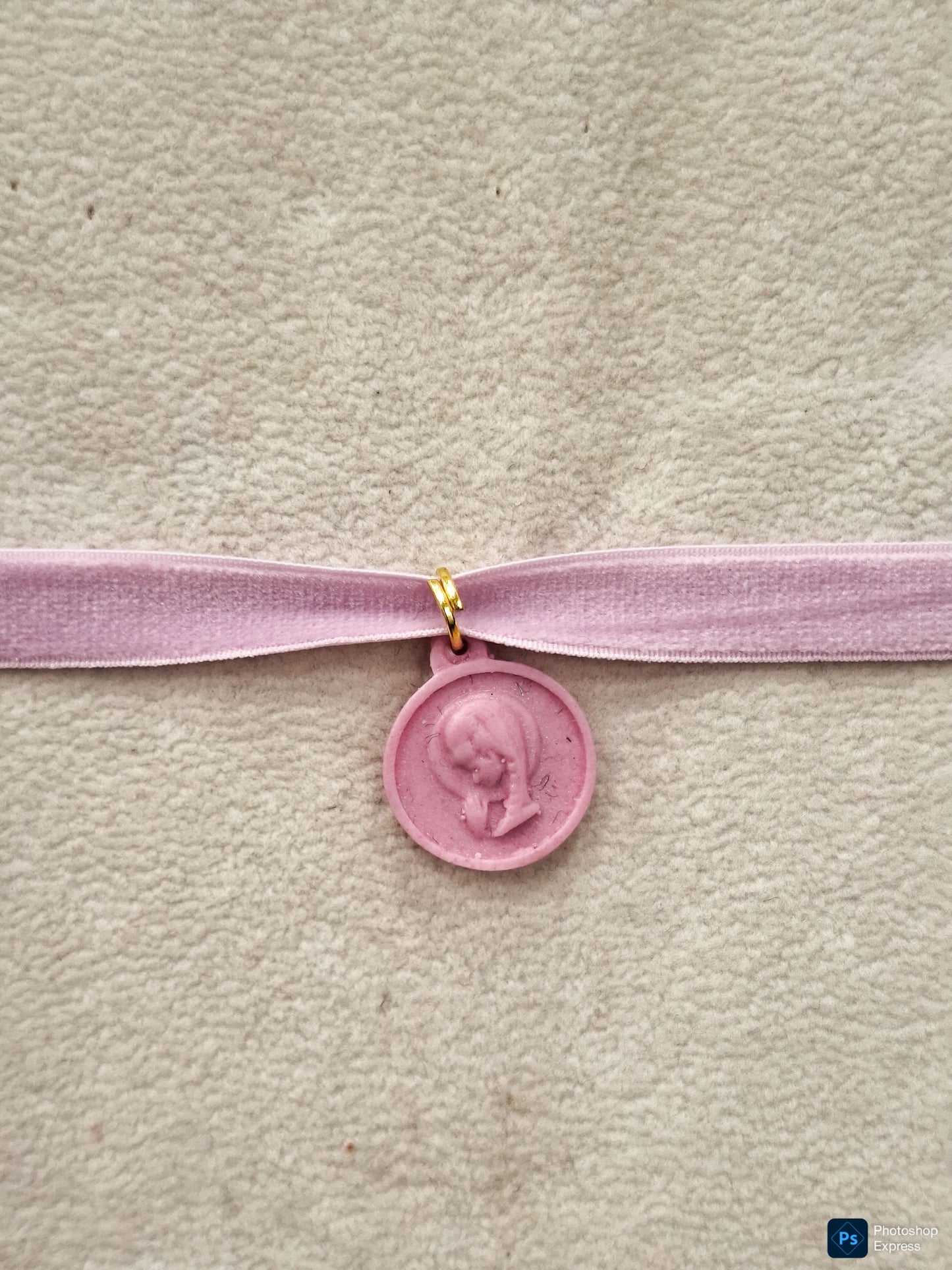 Chóker TERCIOPELO elástico VIRGEN NIÑA