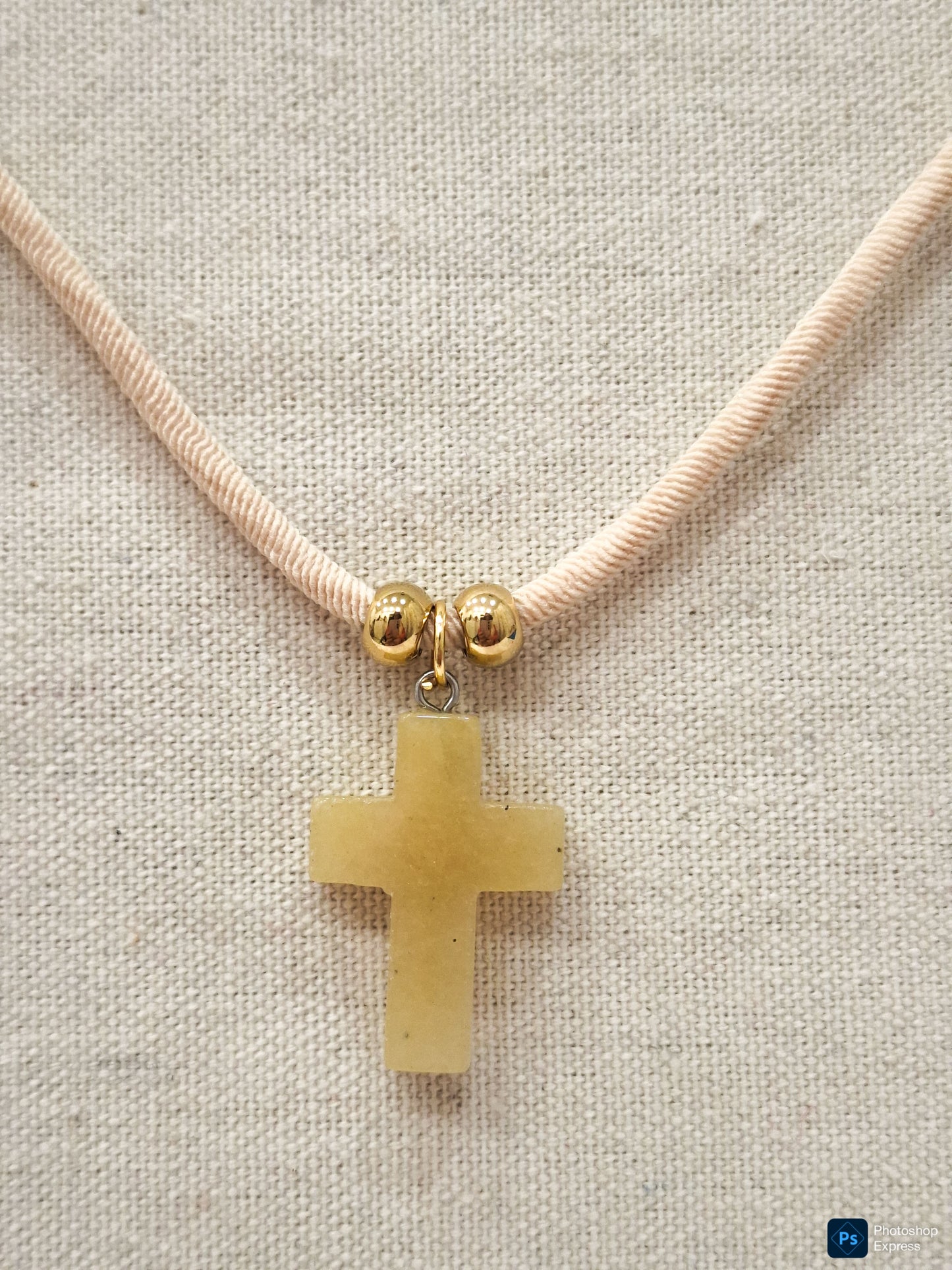 Collar elástico Cruz PIEDRA