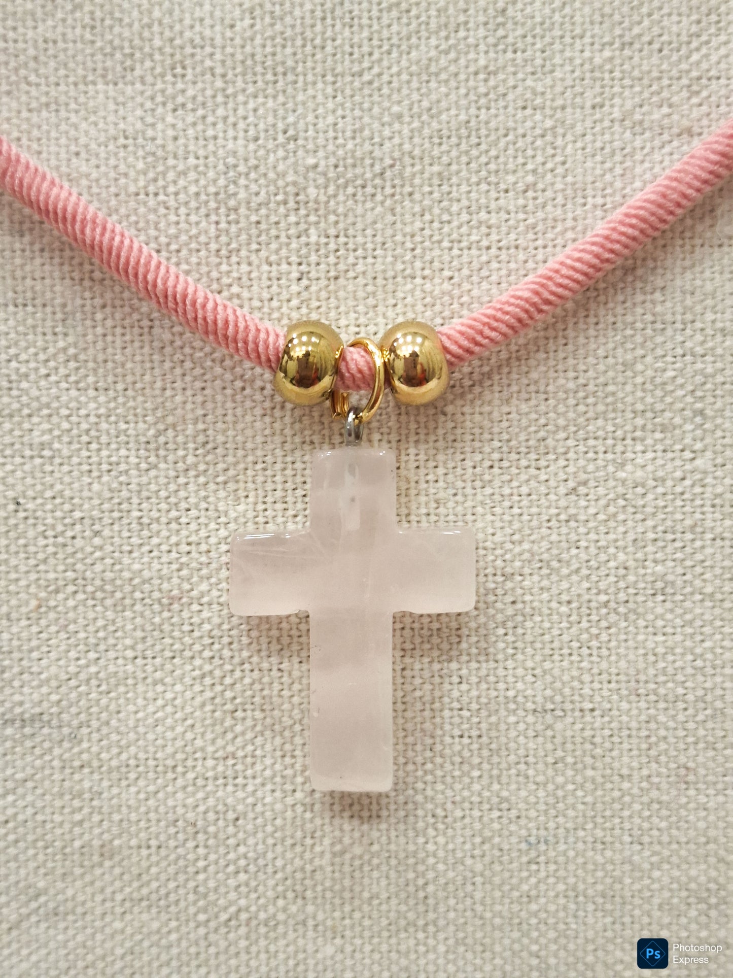 Collar elástico Cruz PIEDRA