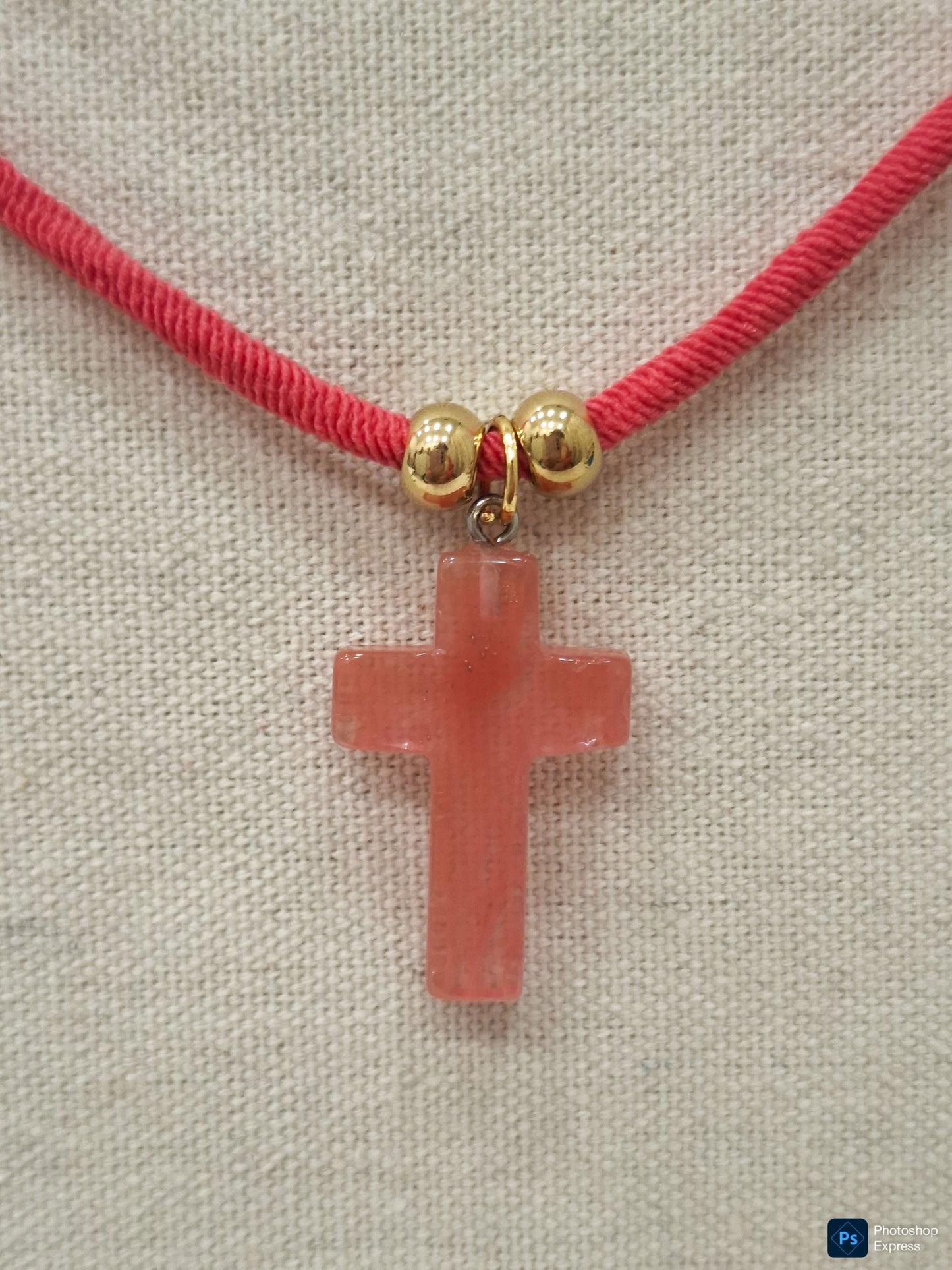 Collar elástico Cruz PIEDRA