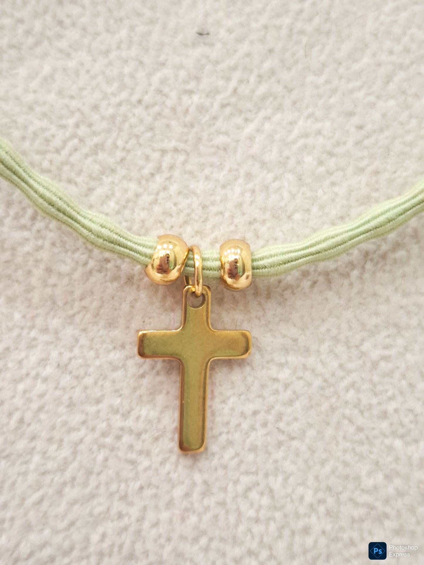 Collar elástico Cruz ACERO INOXIDABLE