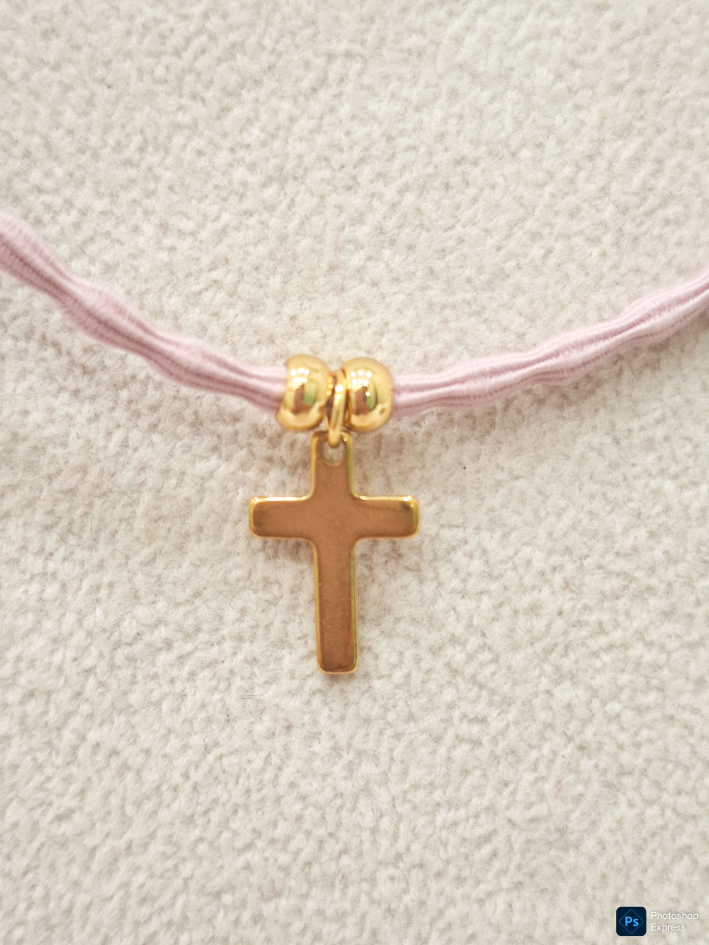 Collar elástico Cruz ACERO INOXIDABLE