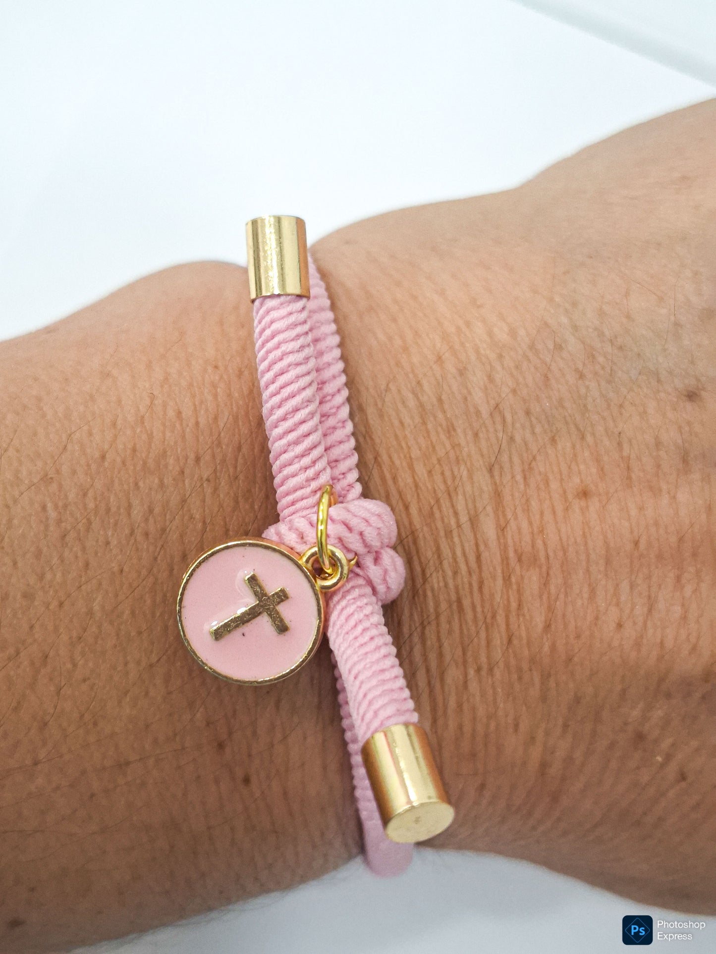 Pulsera nudo CRUZ REDONDA