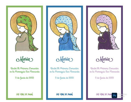 Recordatorio / Separapáginas VIRGEN NIÑA COMUNIÓN borde